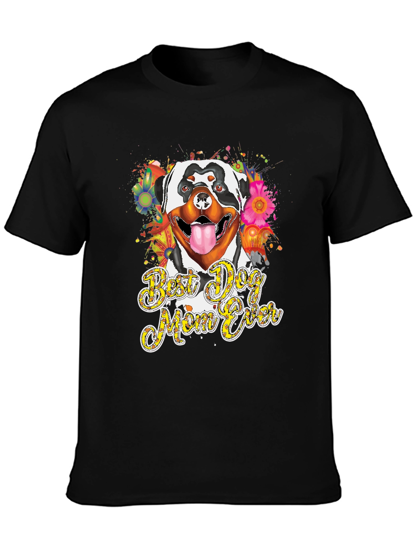Best Dog Mom Ever Rottweiler Graphic T-Shirt