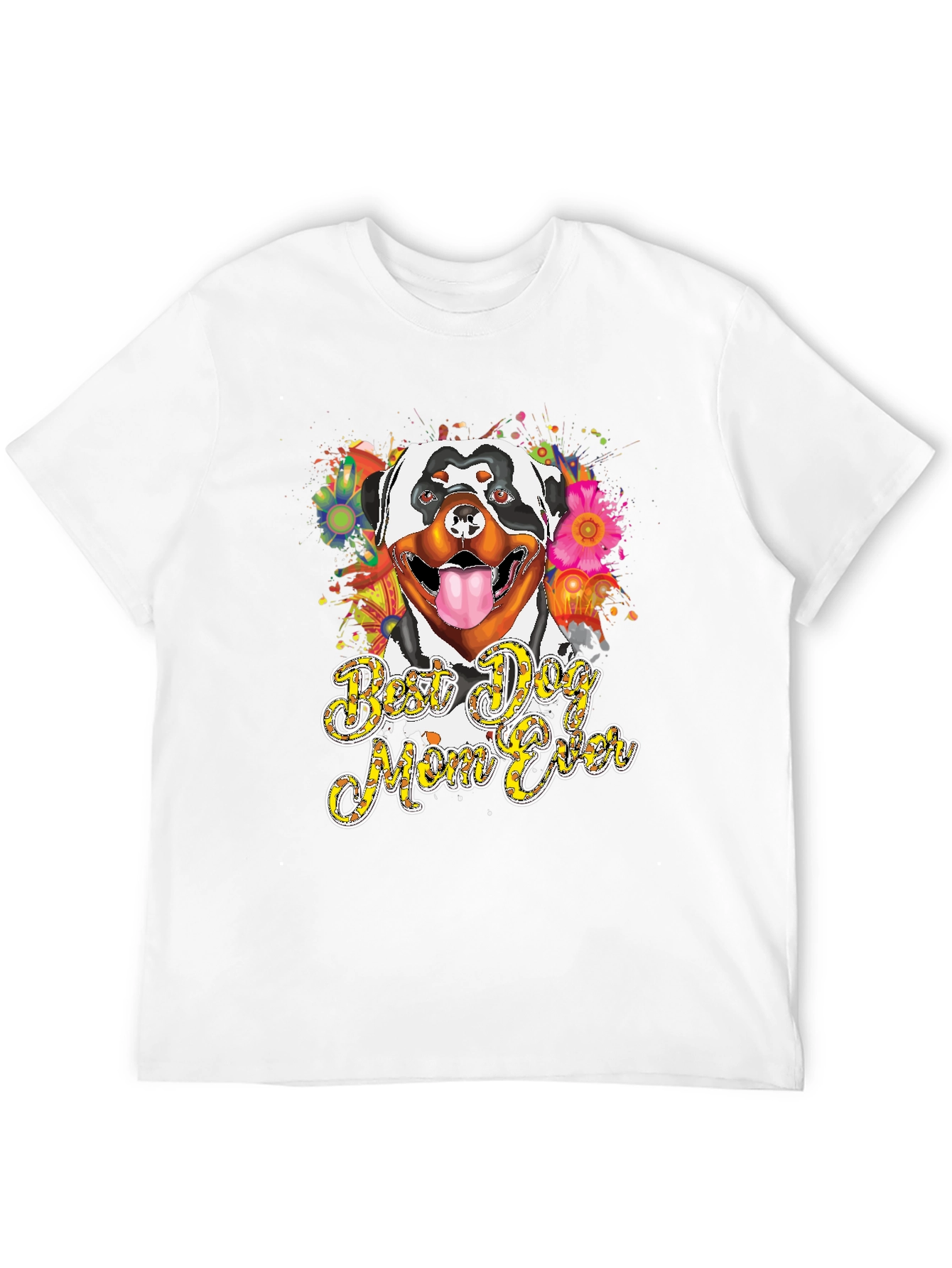 Best Dog Mom Ever Rottweiler Graphic T-Shirt