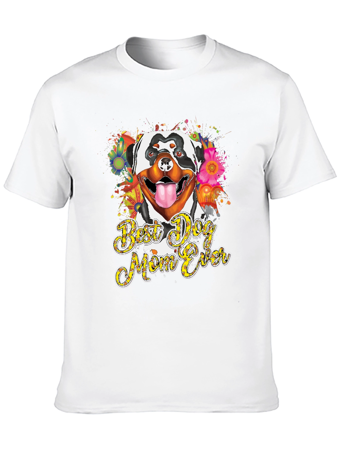 Best Dog Mom Ever Rottweiler Graphic T-Shirt