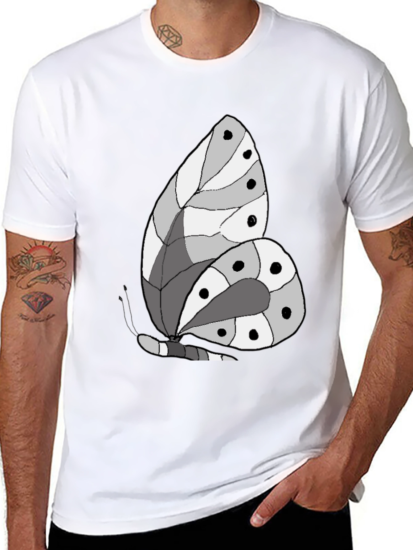 Butterfly Graphic Tee - Soft Cotton Blend Shirt