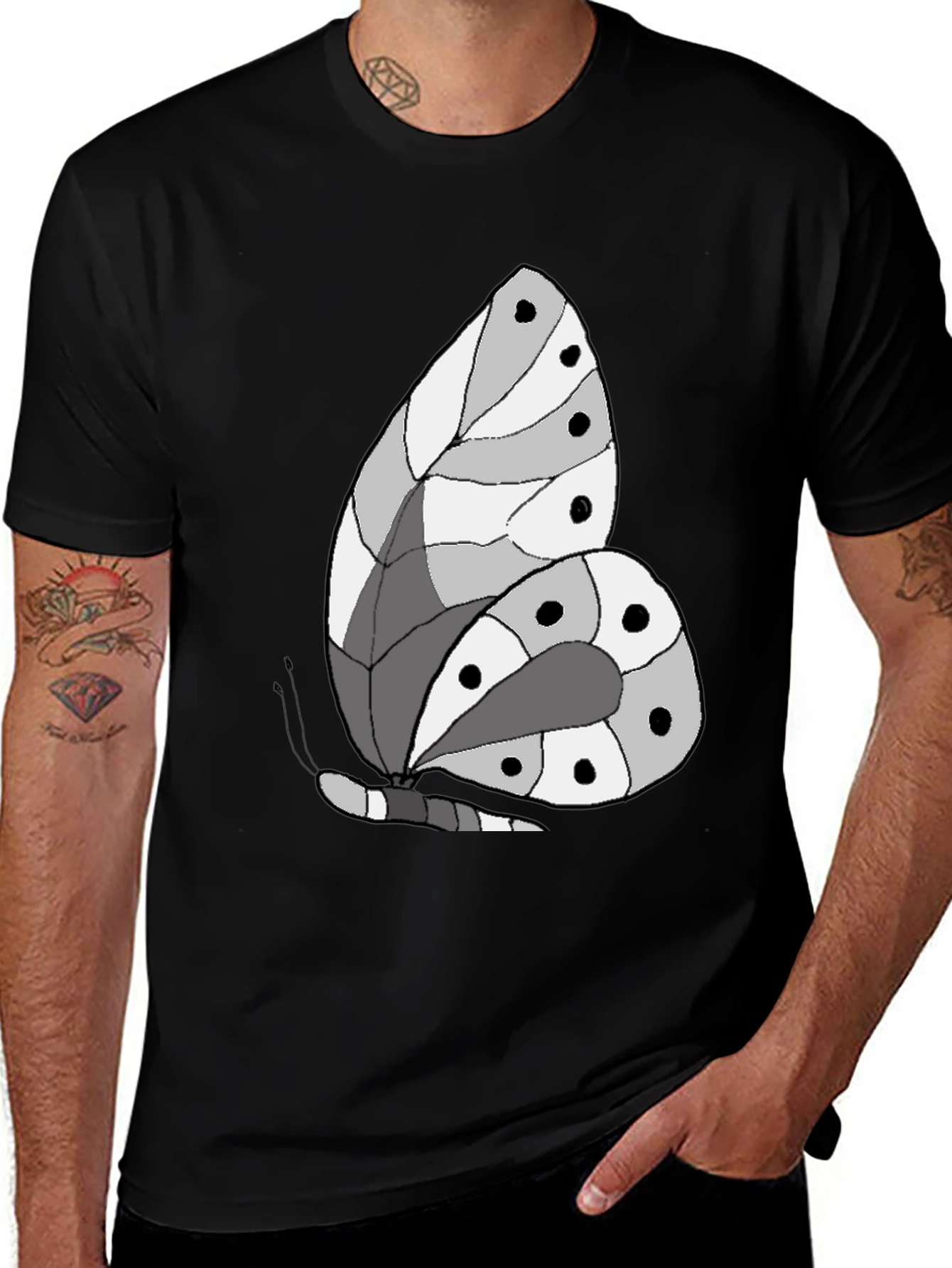 Butterfly Graphic Tee - Soft Cotton Blend Shirt