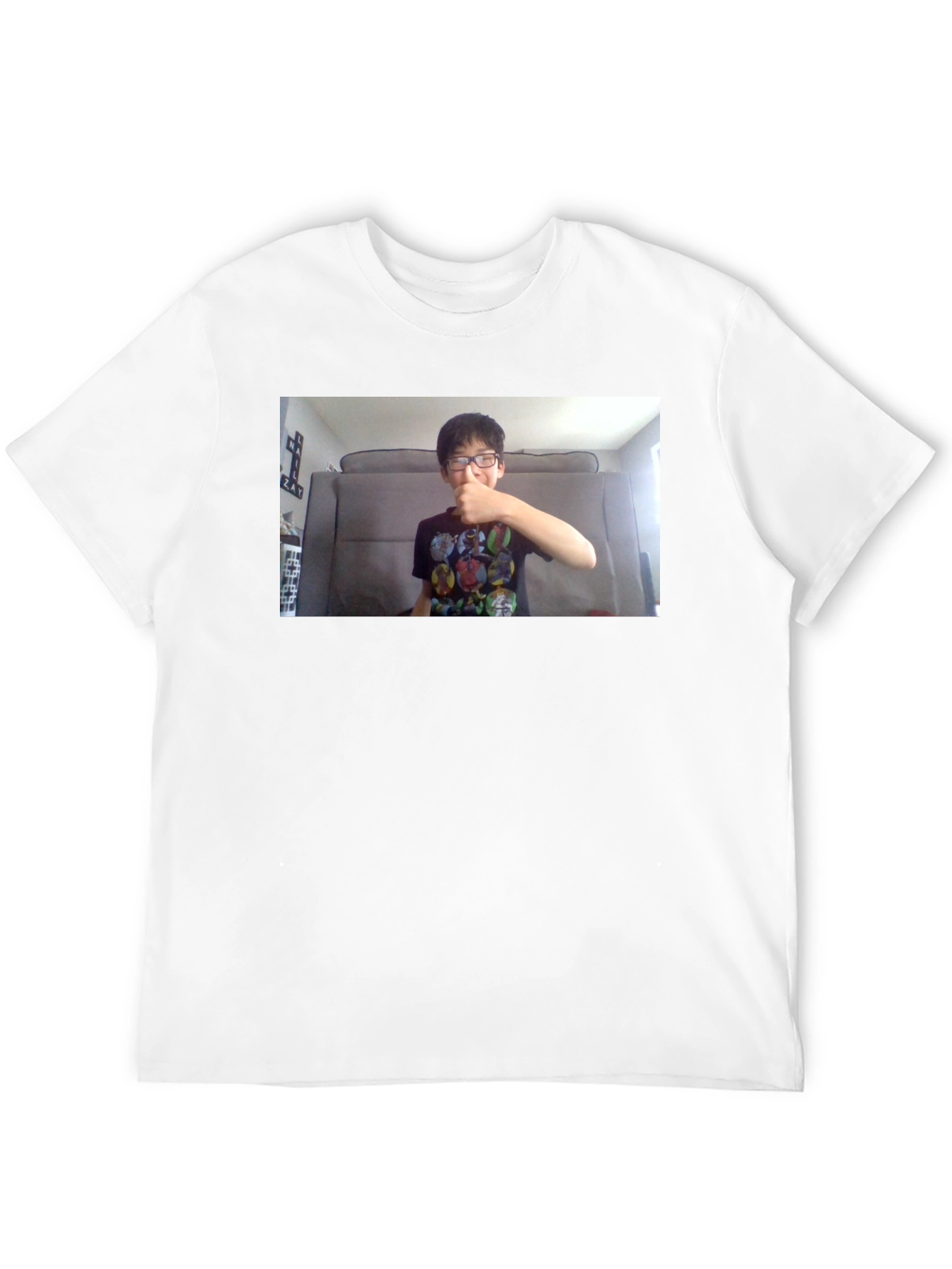 Black T-Shirt with Custom Photo Print