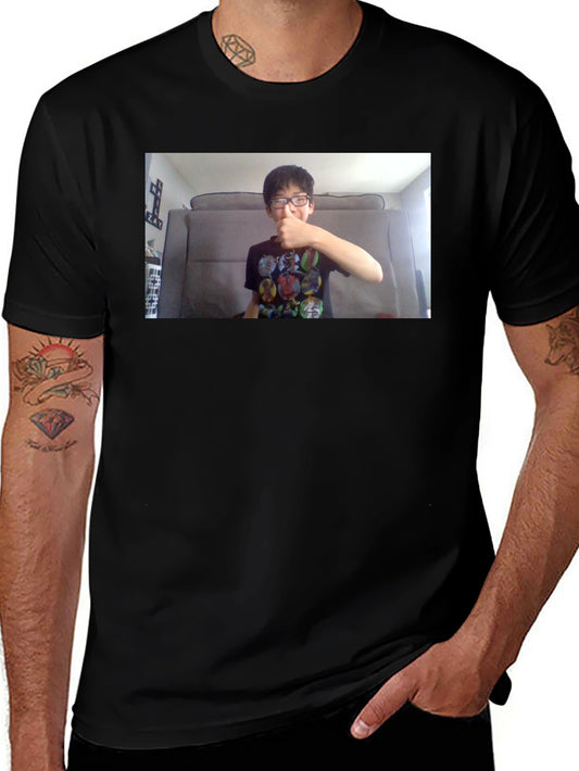 Black T-Shirt with Custom Photo Print