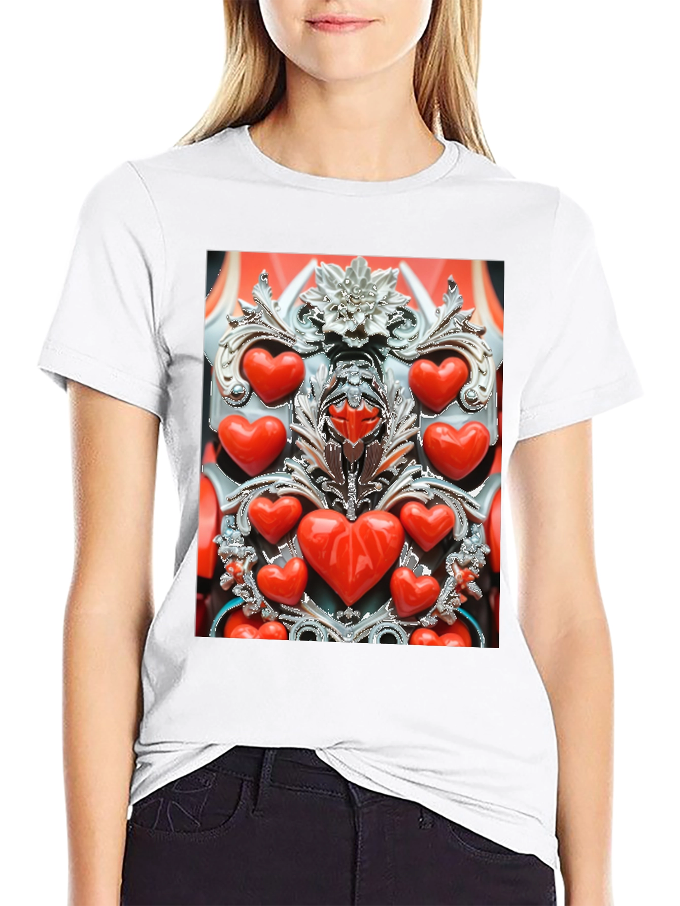 Heart Embellished Tee