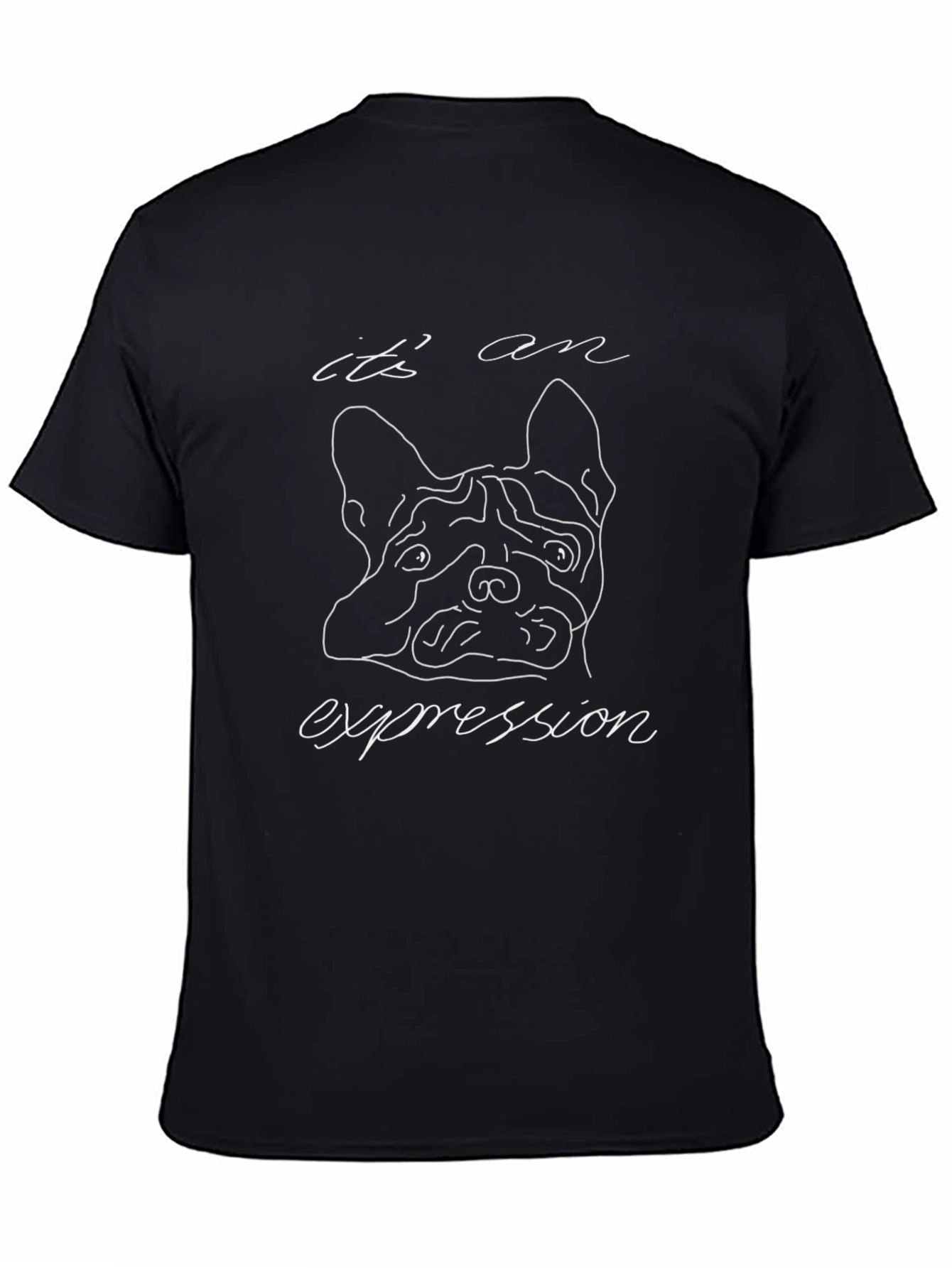 Expression Bulldog Black Graphic T-Shirt