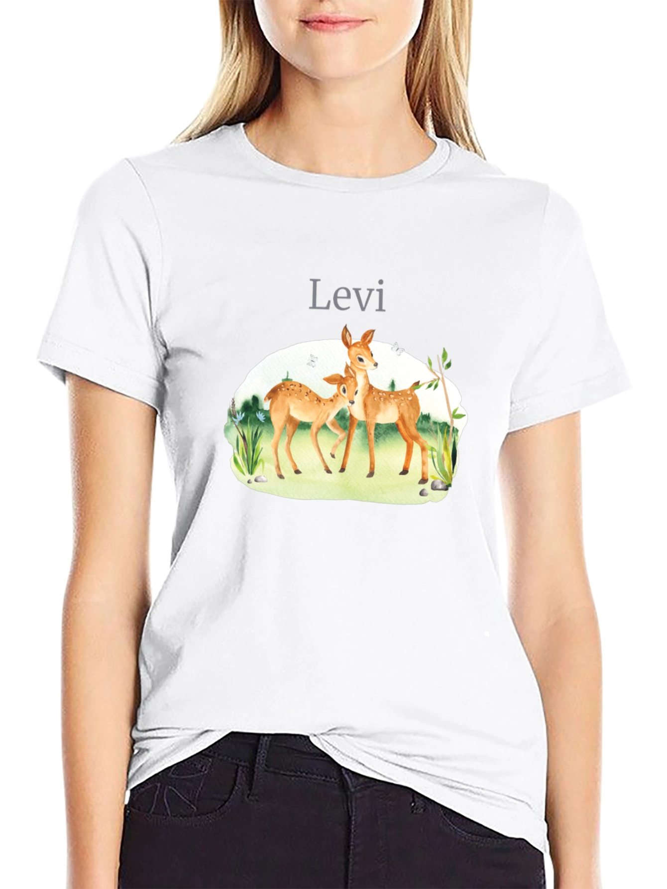 Levi Deer Graphic Black T-Shirt