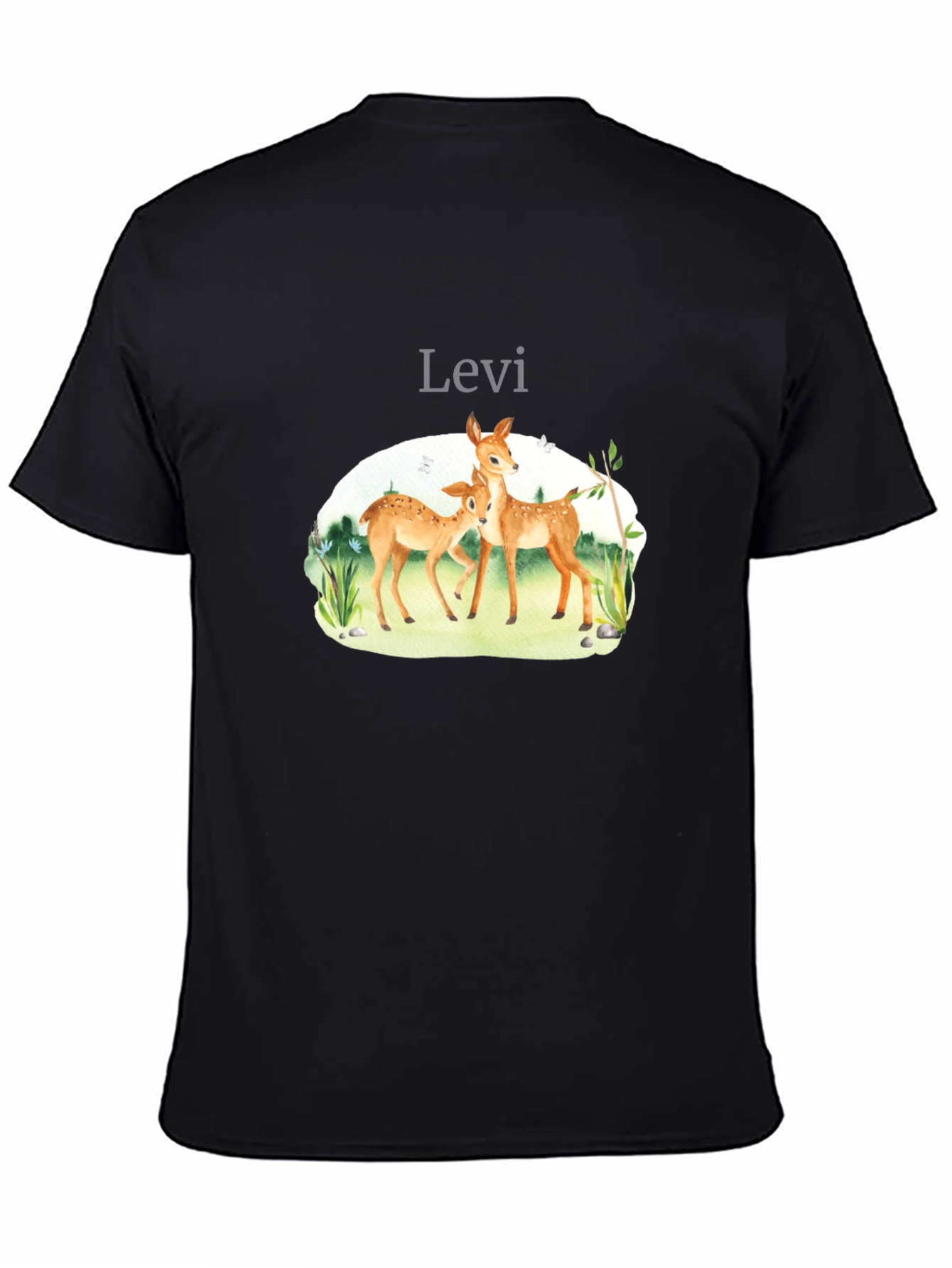Levi Deer Graphic Black T-Shirt