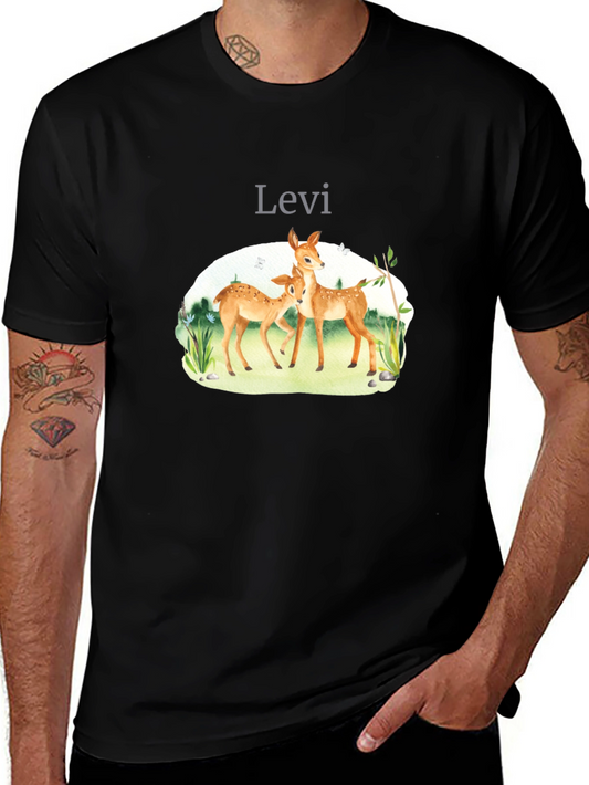Levi Deer Graphic Black T-Shirt