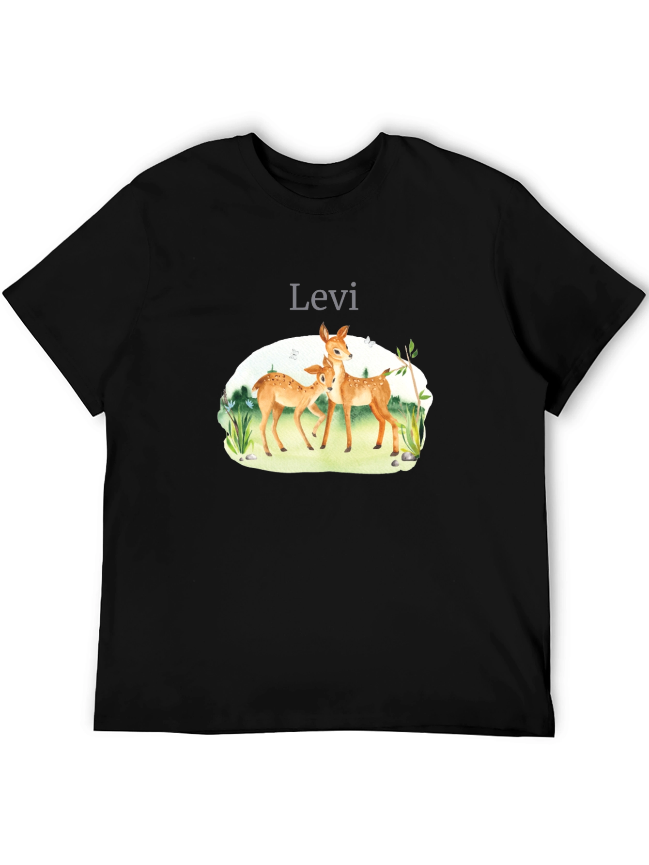 Levi Deer Graphic Black T-Shirt