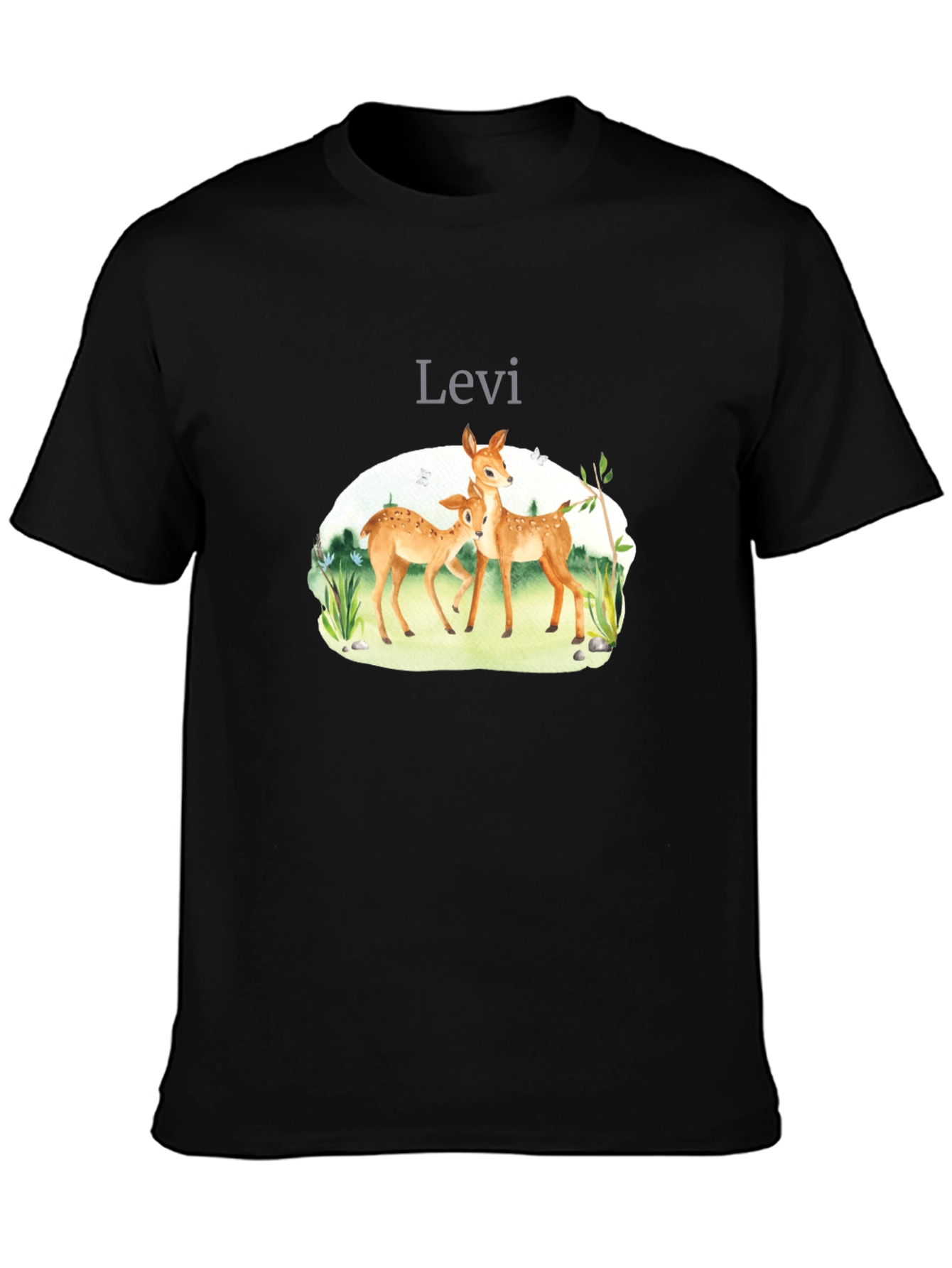 Levi Deer Graphic Black T-Shirt