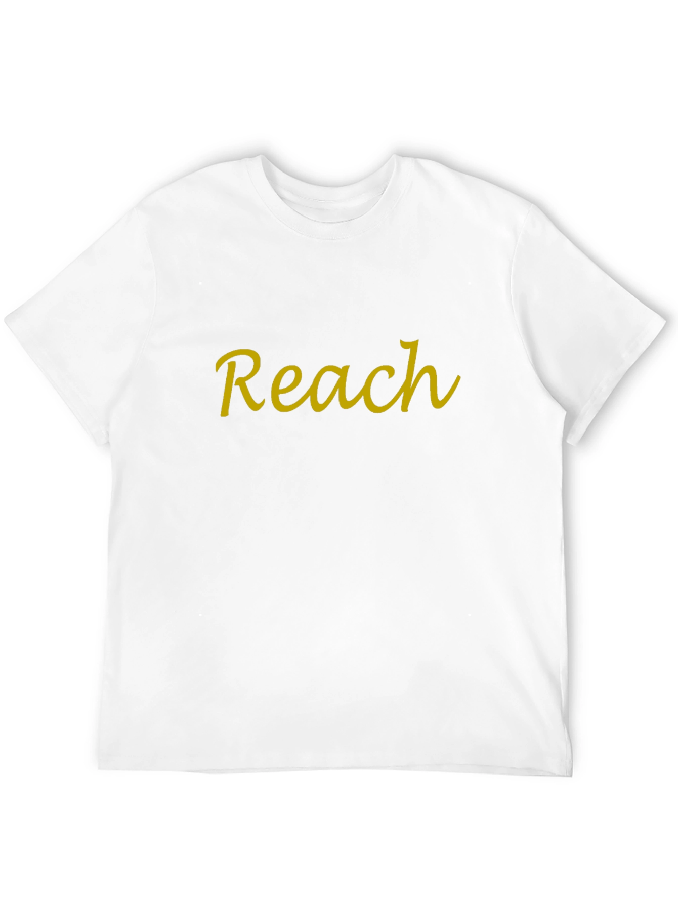 Reach Yellow Text Black T-Shirt