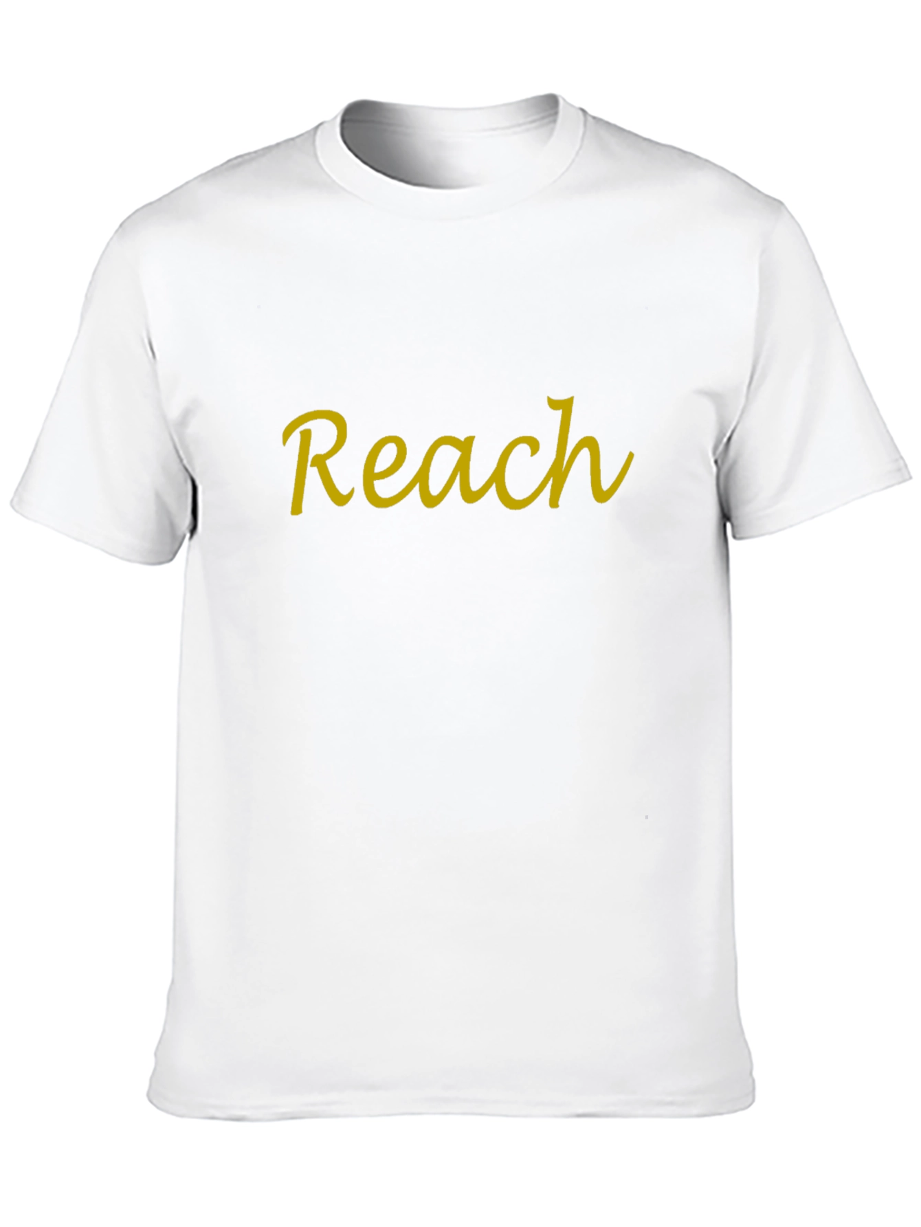 Reach Yellow Text Black T-Shirt