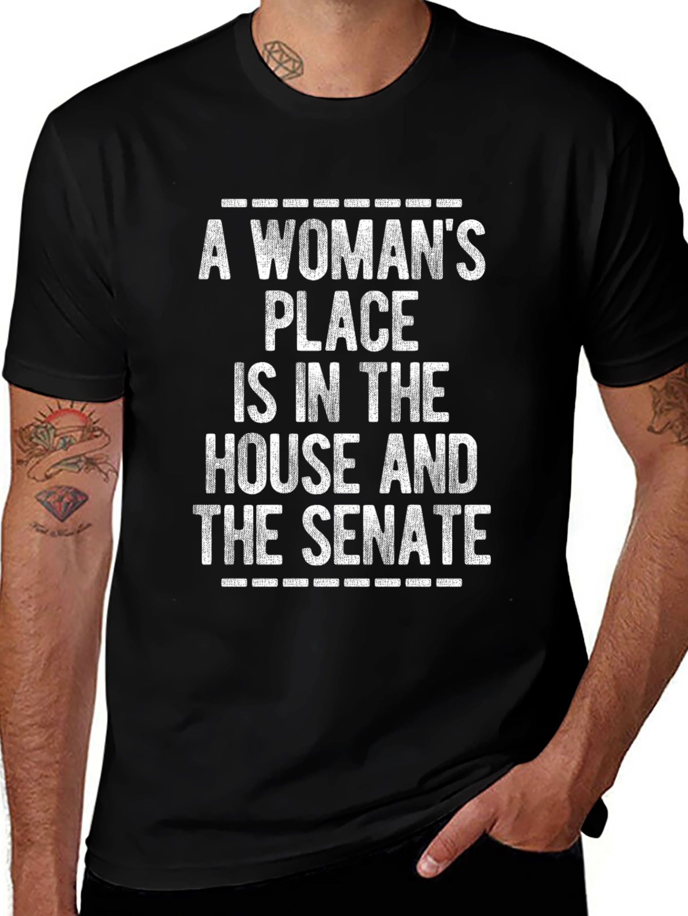 A Womans Place T-Shirt: House & Senate Feminist Tee
