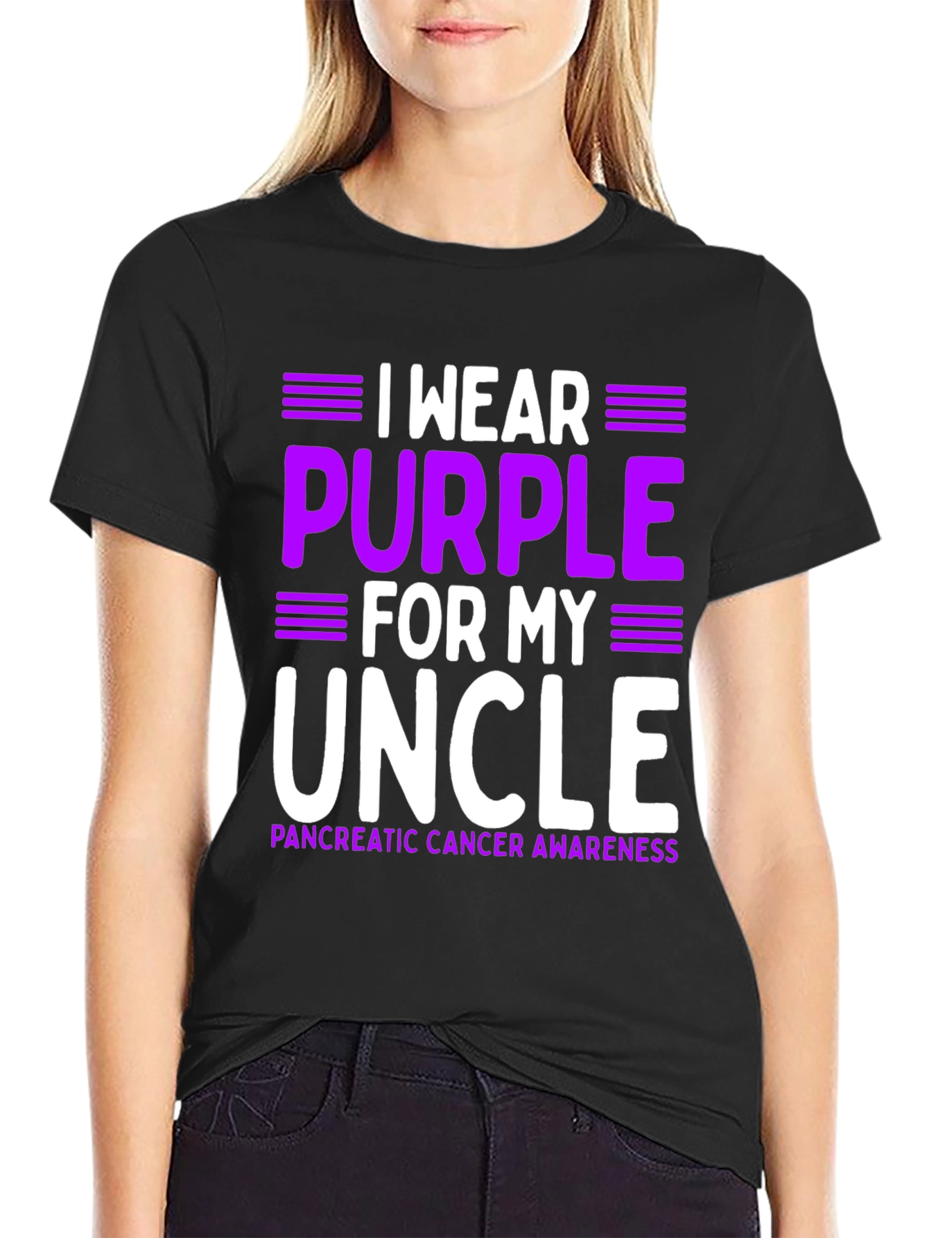 Purple for My Uncle Pancreatic Cancer Awareness T-Shirt