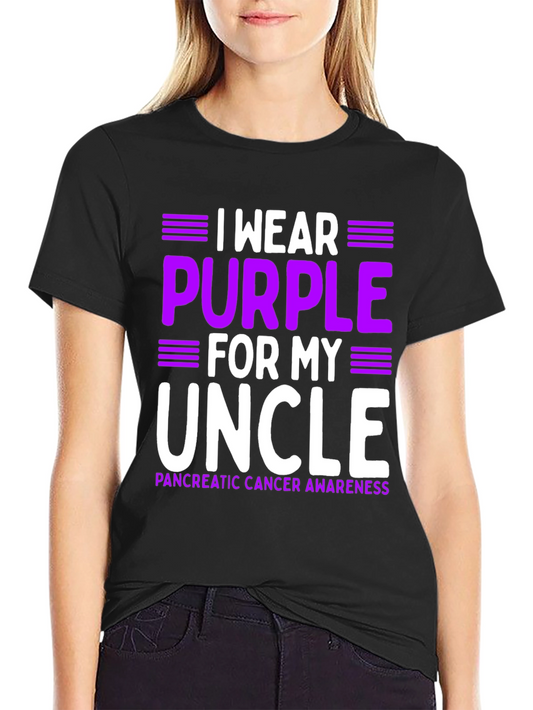Purple for My Uncle Pancreatic Cancer Awareness T-Shirt