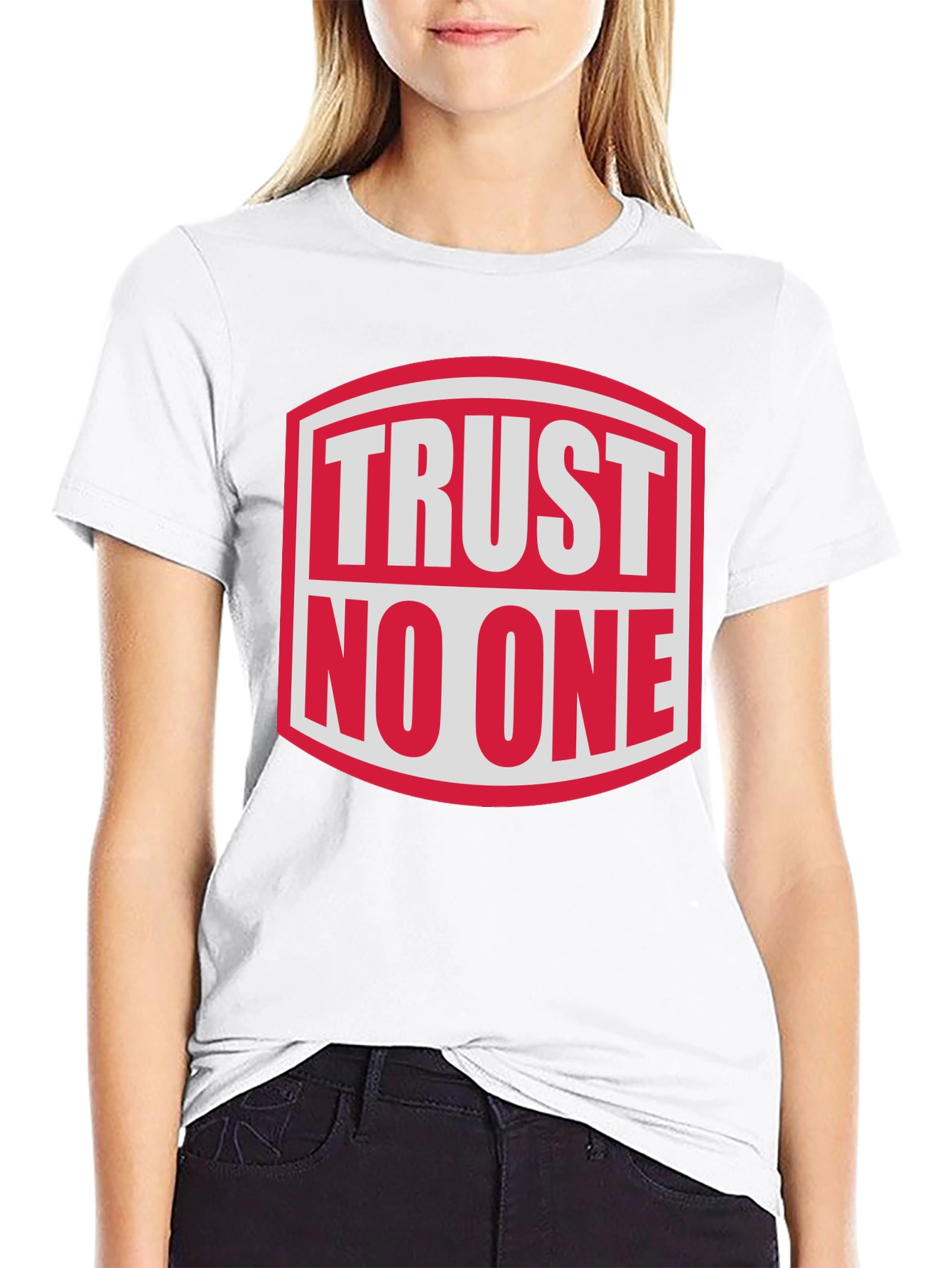 Trust No One Graphic Tee - Bold Statement Shirt