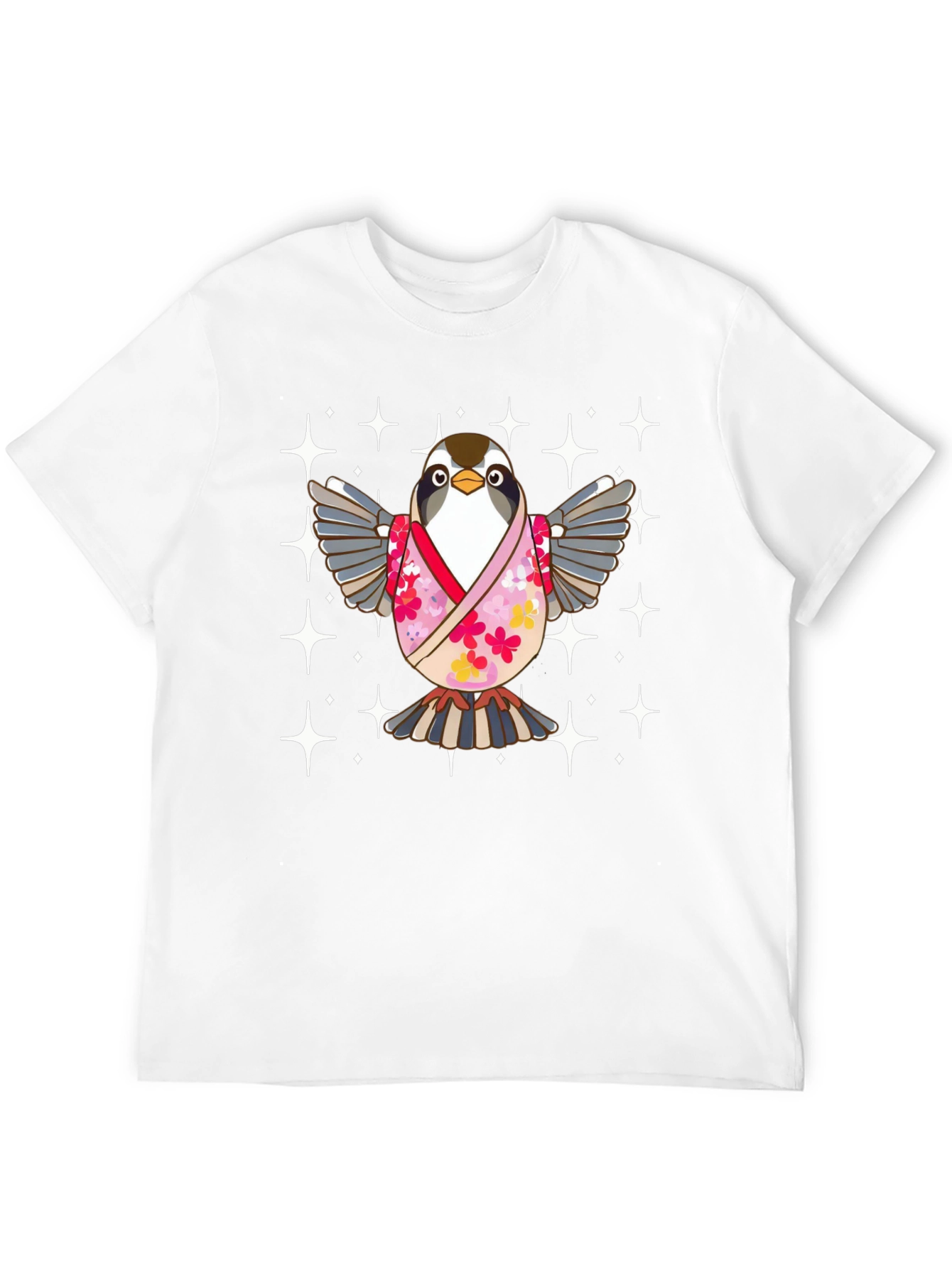 Cute Bird in Kimono T-Shirt
