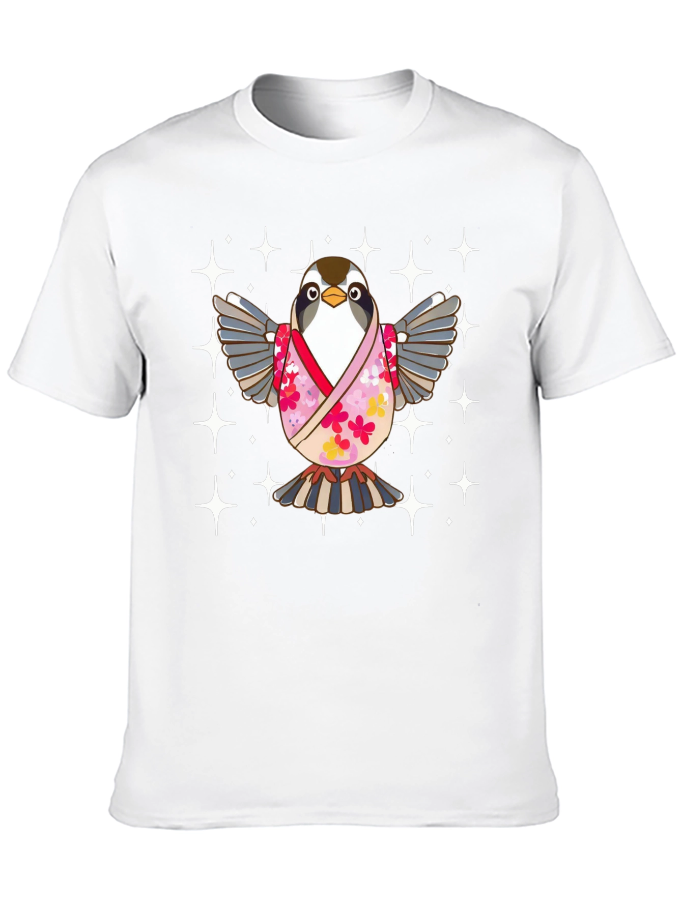 Cute Bird in Kimono T-Shirt
