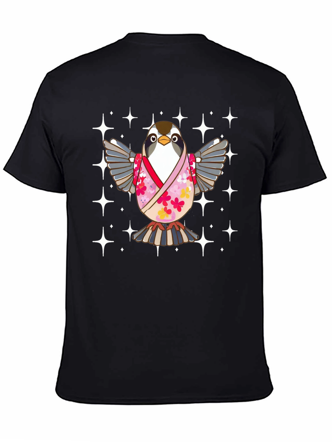 Cute Bird in Kimono T-Shirt