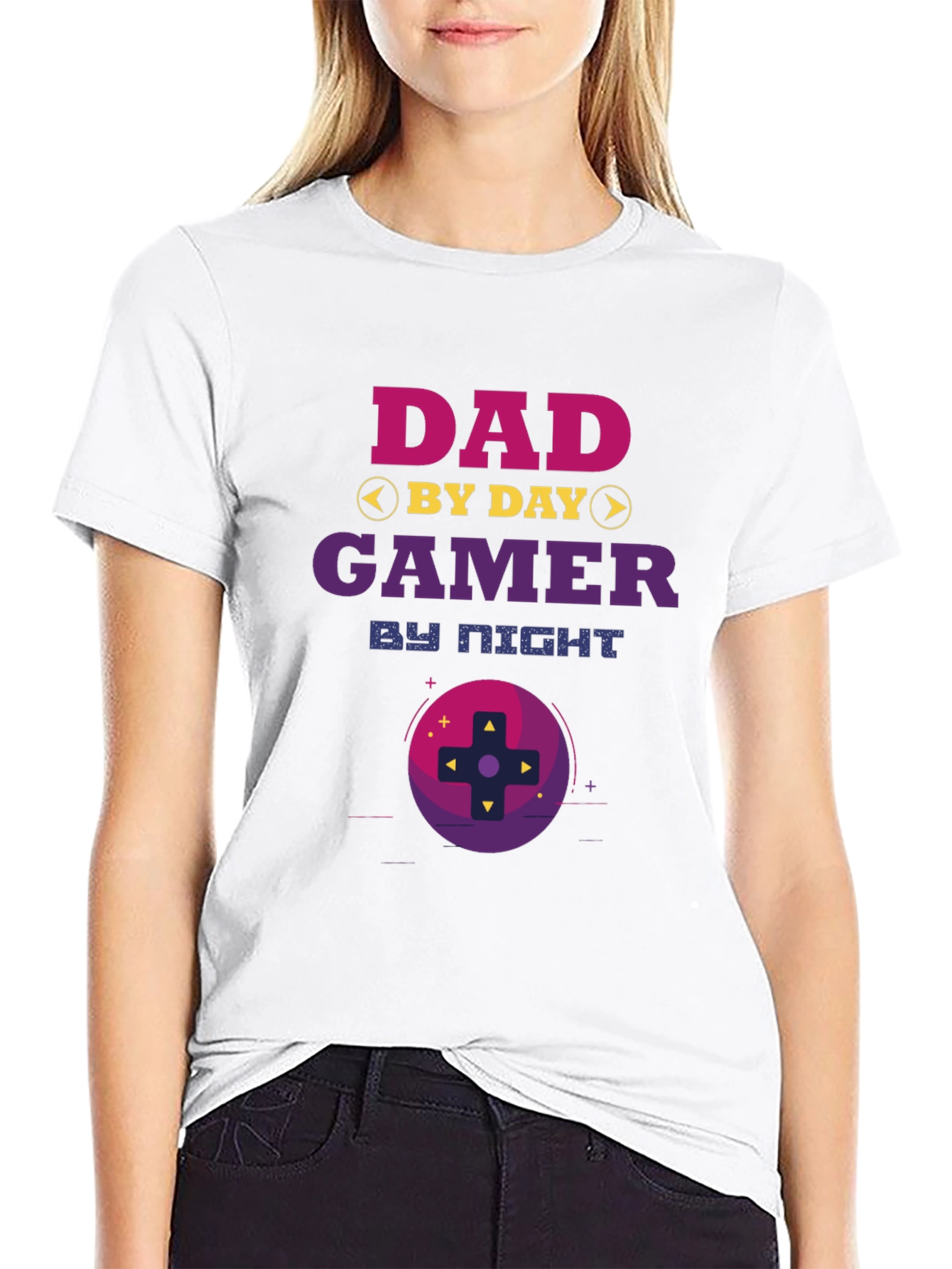 Dad By Day Gamer By Night Graphic Tee