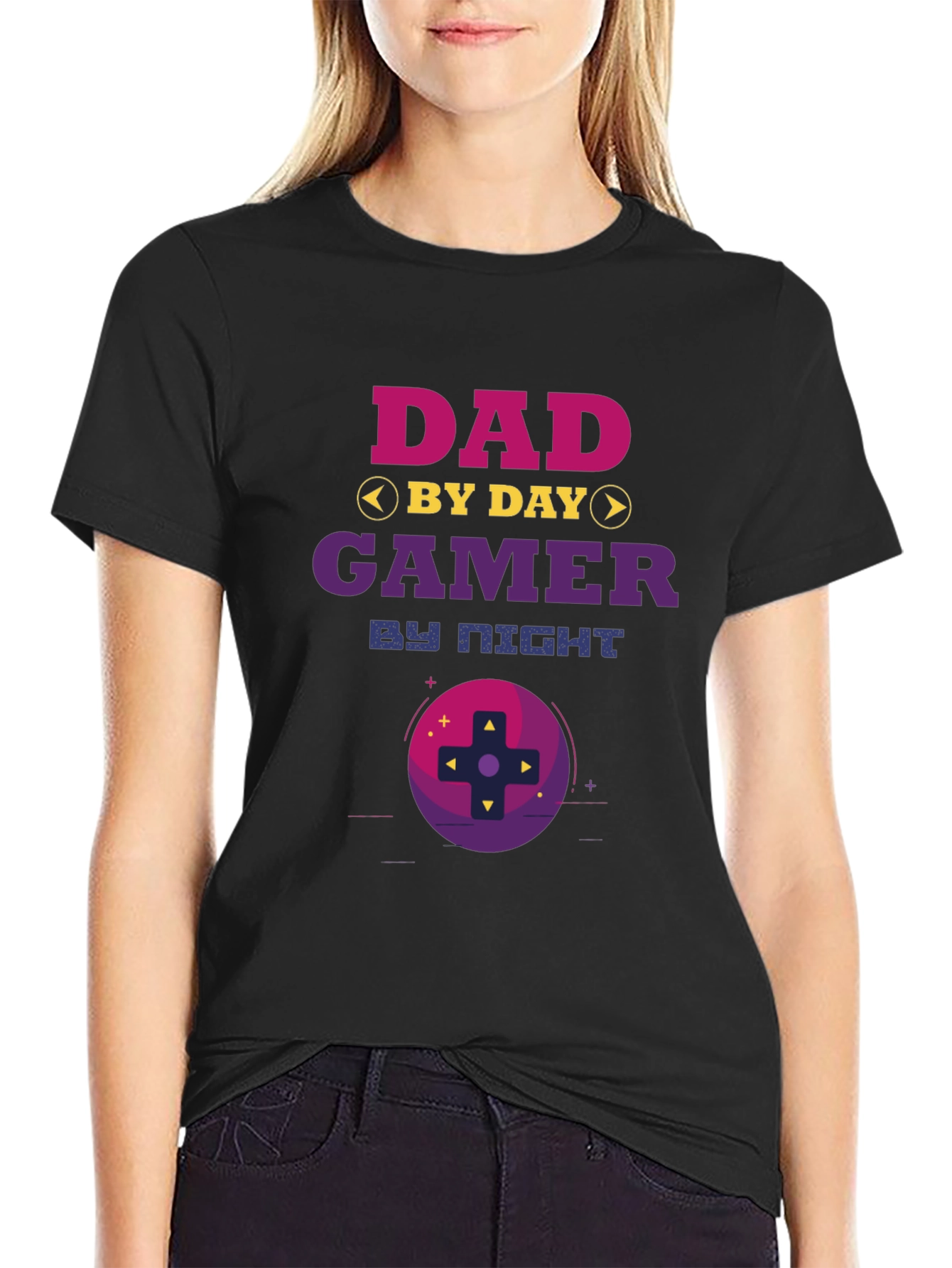 Dad By Day Gamer By Night Graphic Tee