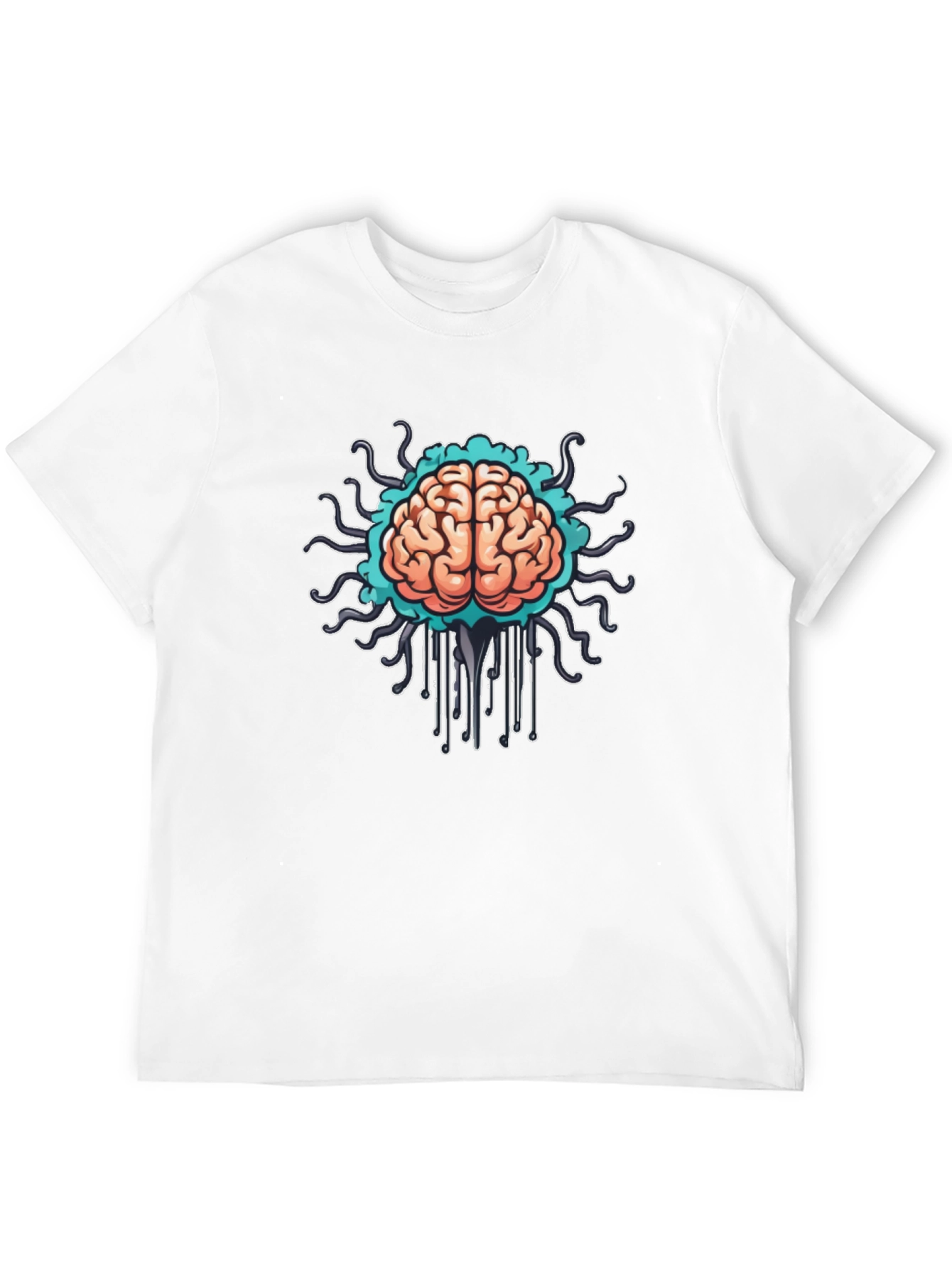 Brain Circuit T-Shirt - Stylish Black Tee