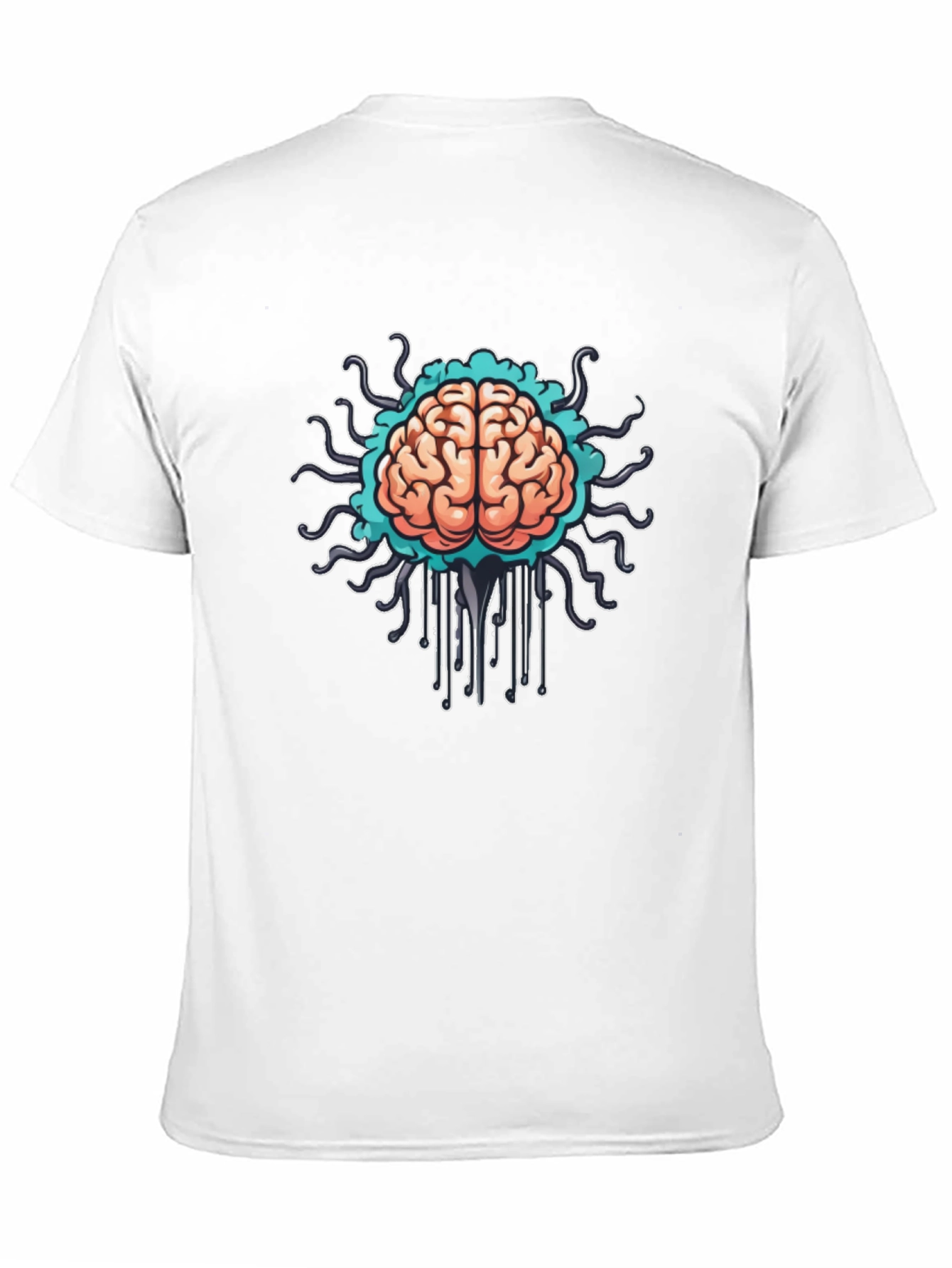 Brain Circuit T-Shirt - Stylish Black Tee