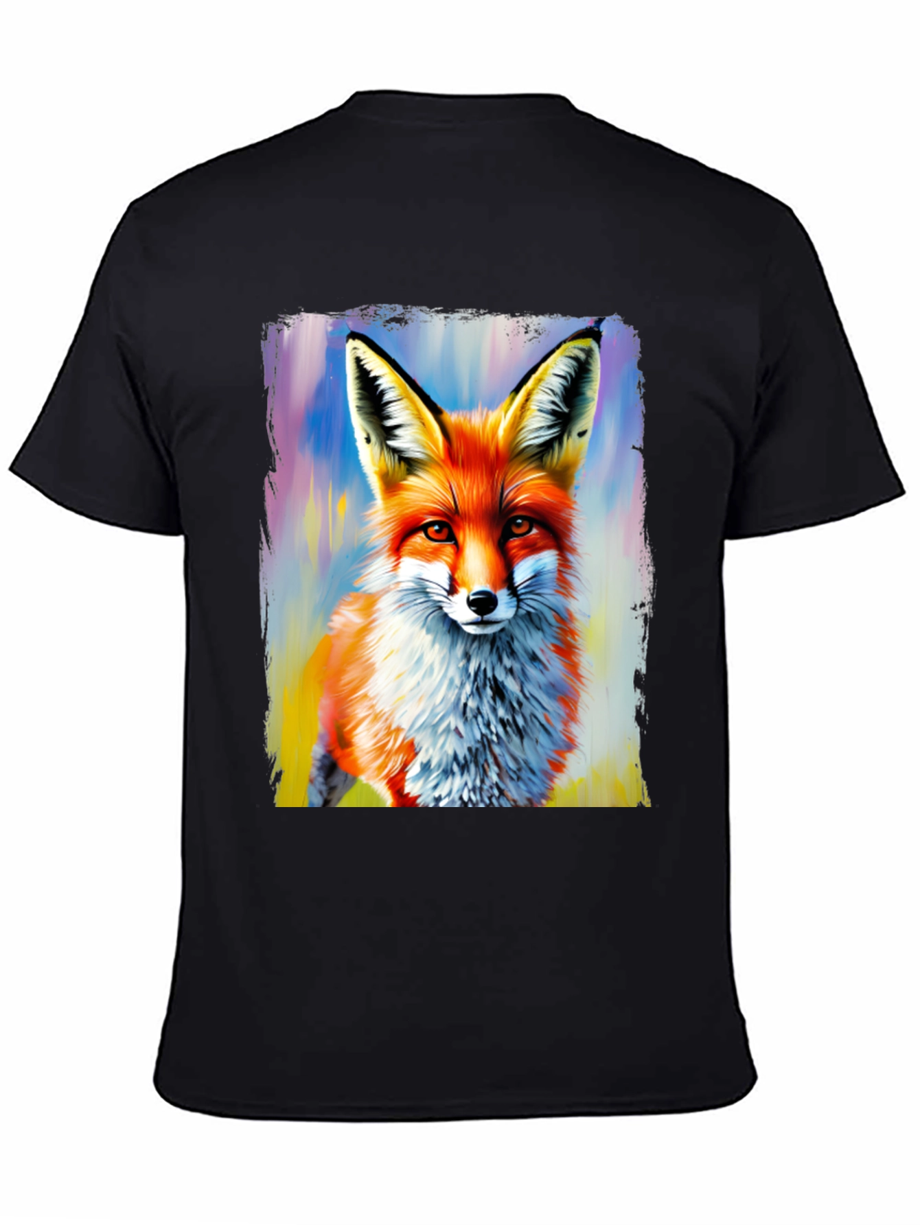 Fox Art Print Graphic Tee - Stylish Mens T-Shirt