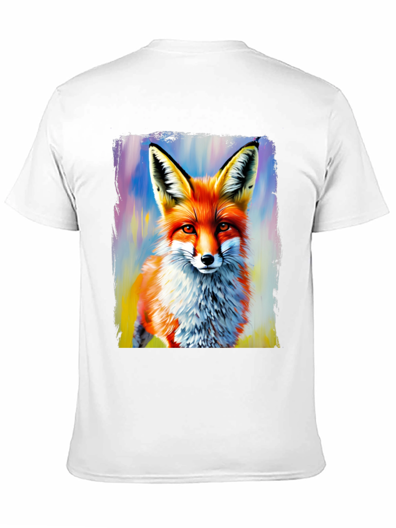 Fox Art Print Graphic Tee - Stylish Mens T-Shirt