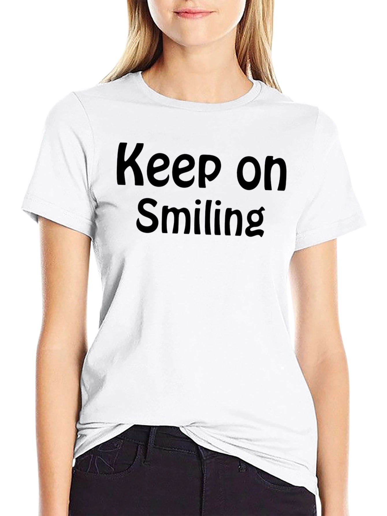 Keep On Smiling Black T-Shirt