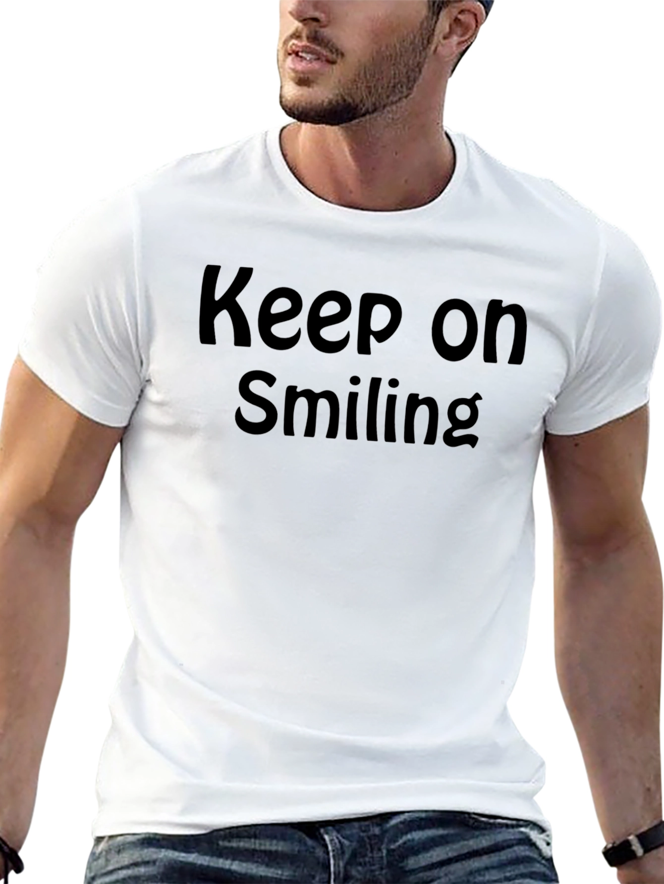 Keep On Smiling Black T-Shirt