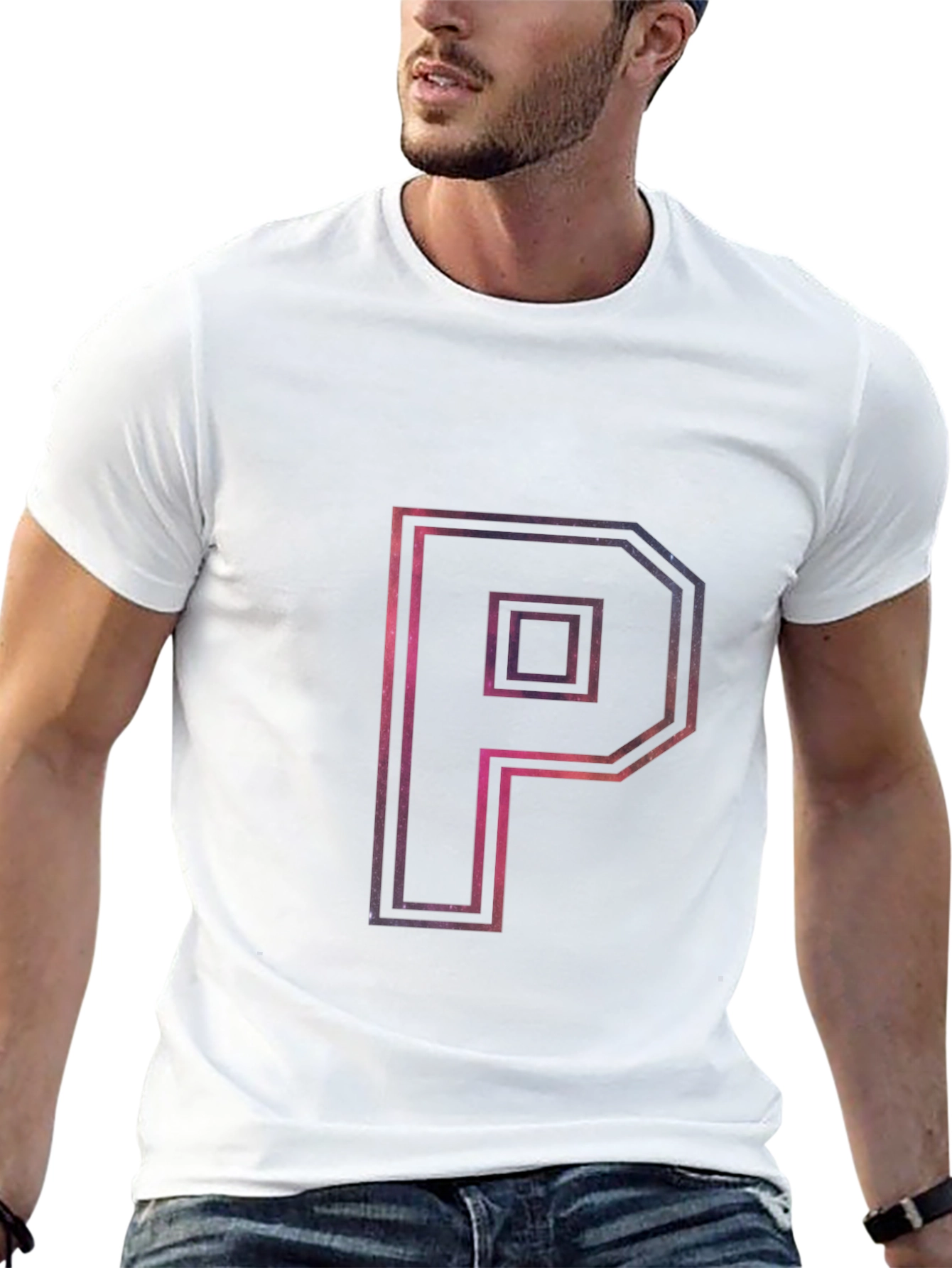 Galaxy P Graphic Tee - Modern Black T-Shirt