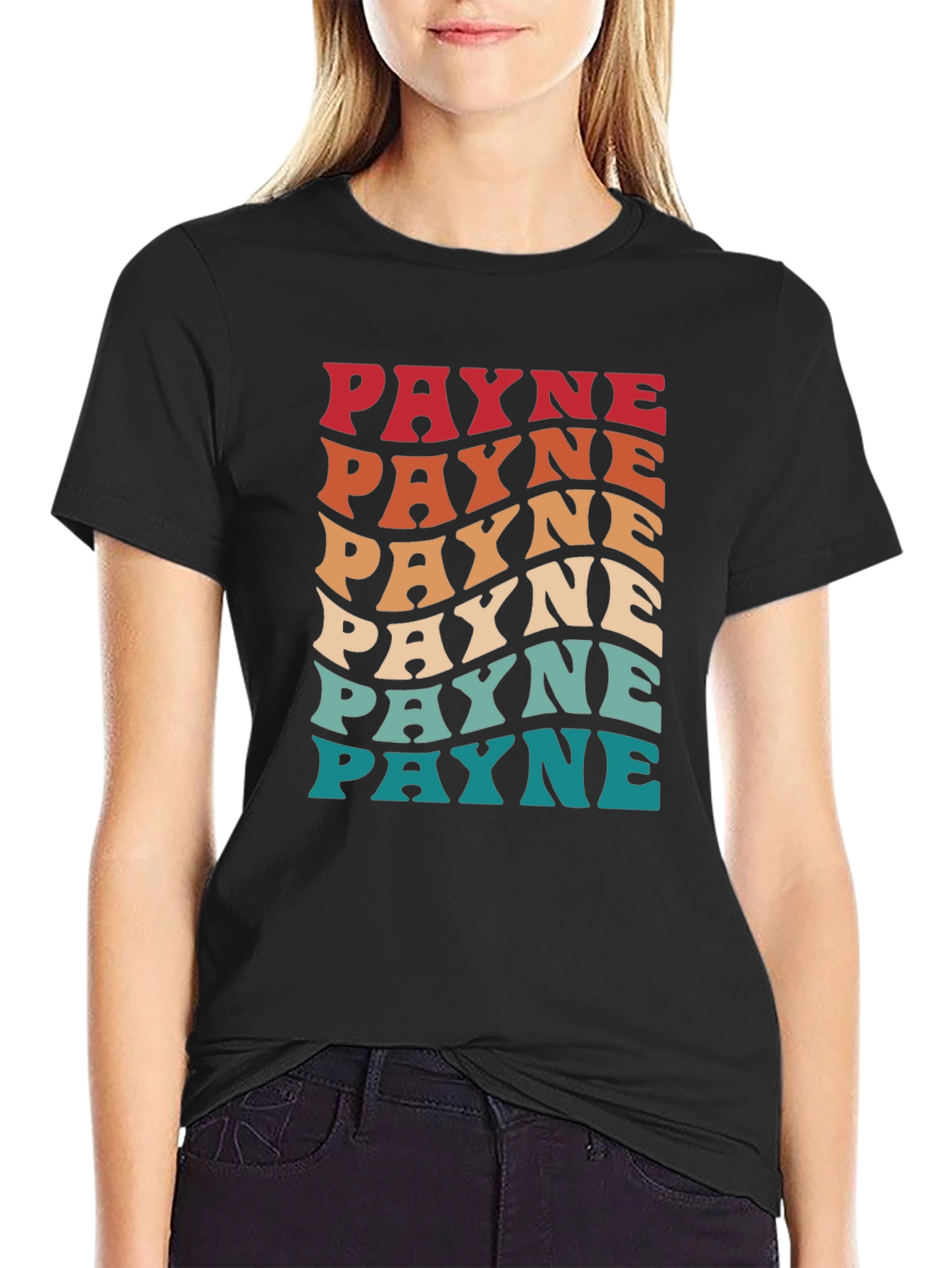 Retro Payne Graphic Tee - Black Cotton T-Shirt