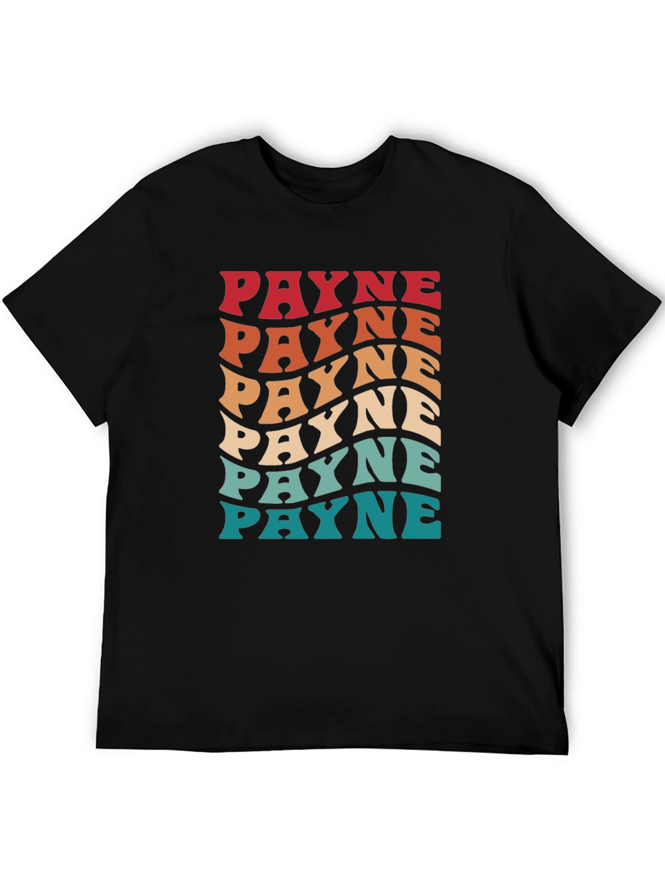 Retro Payne Graphic Tee - Black Cotton T-Shirt