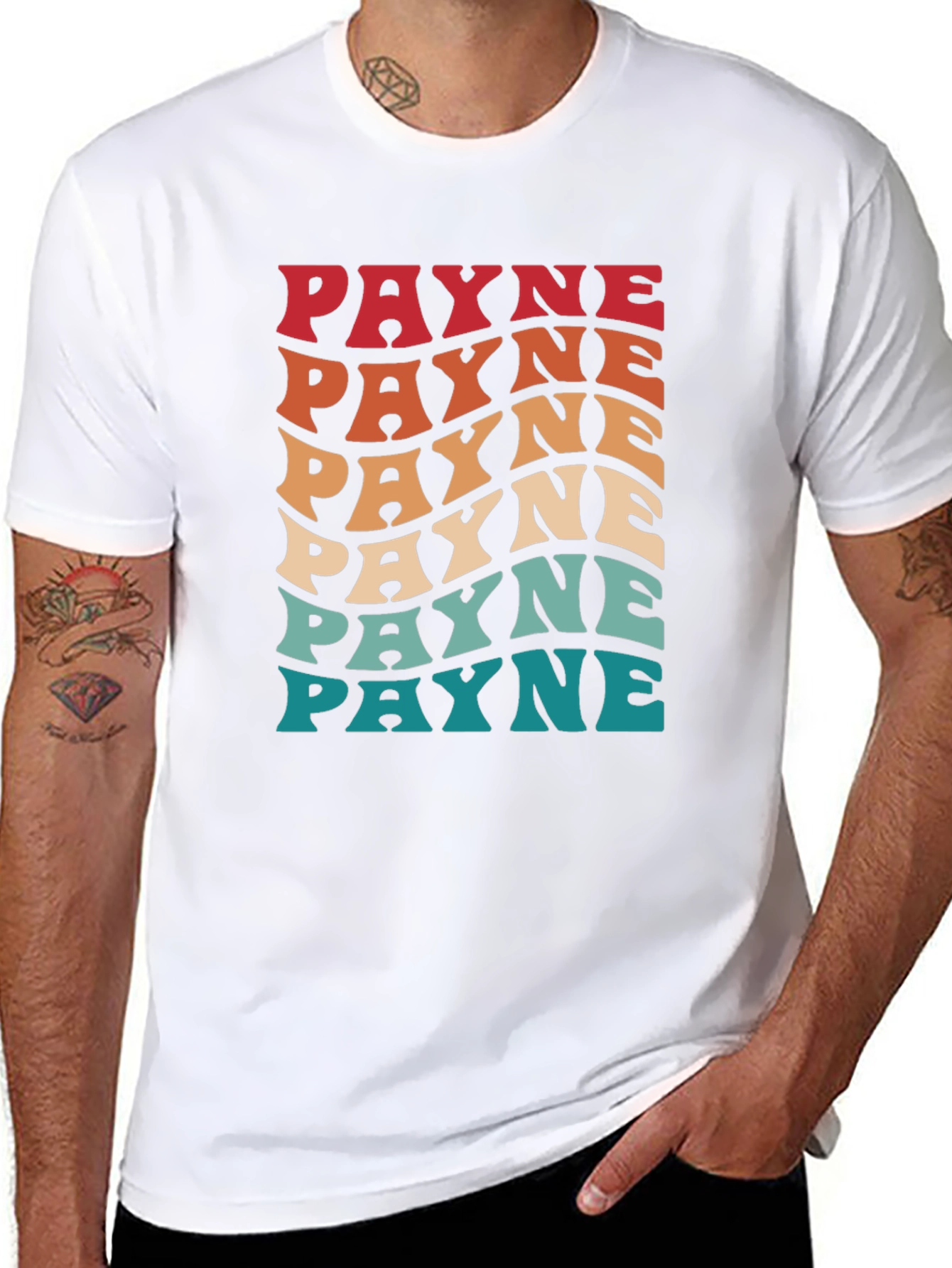 Retro Payne Graphic Tee - Black Cotton T-Shirt