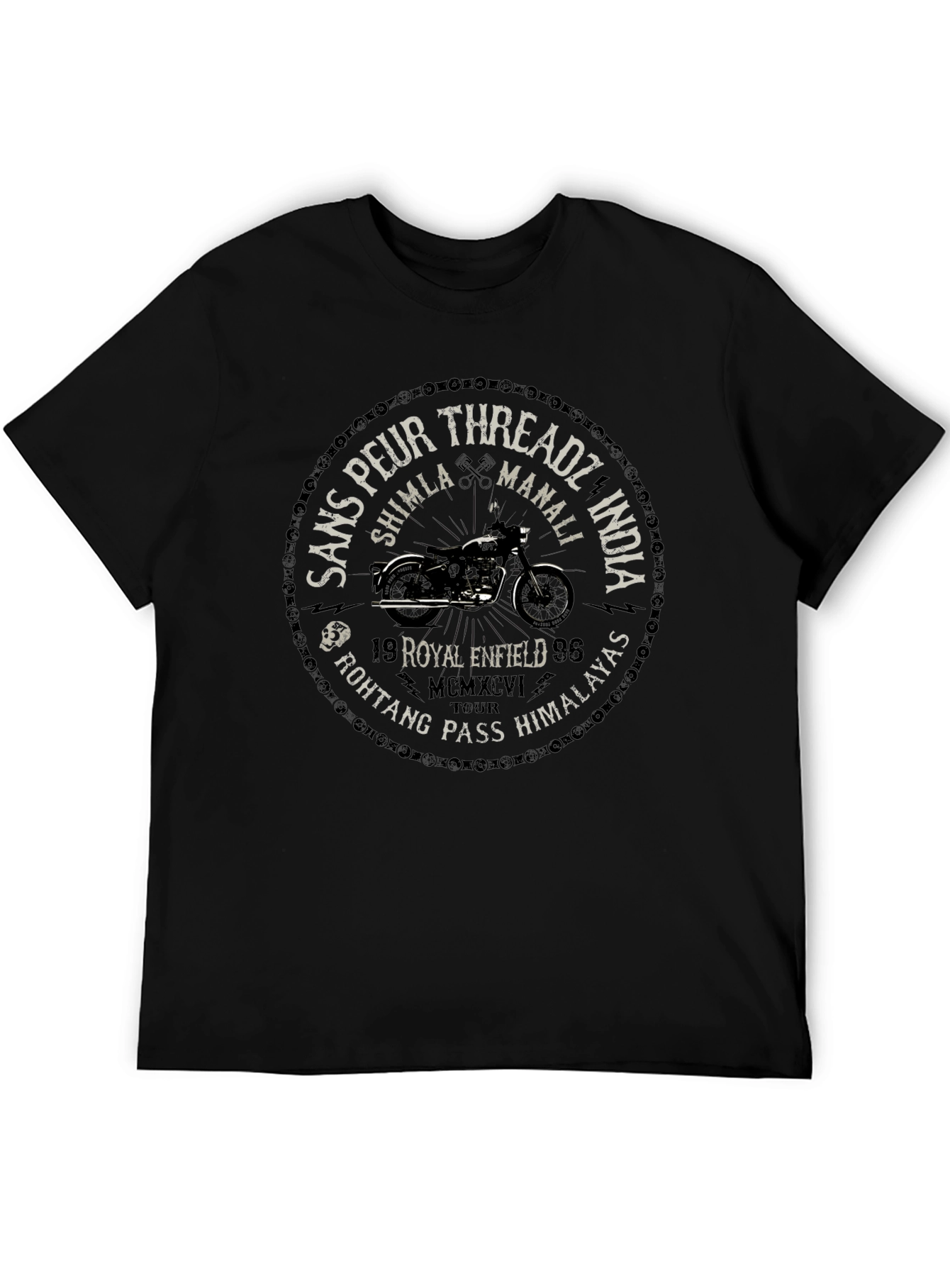 Sans Peur Threadz Royal Enfield Motorcycle T-Shirt