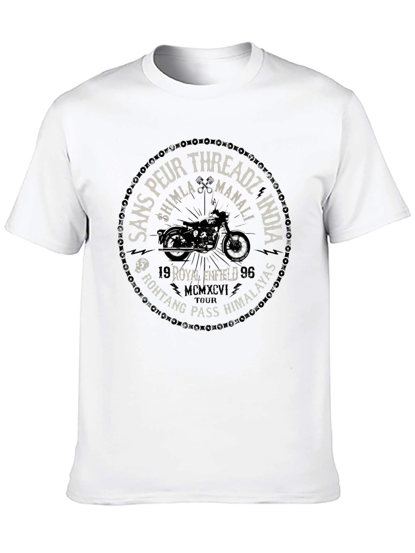 Sans Peur Threadz Royal Enfield Motorcycle T-Shirt