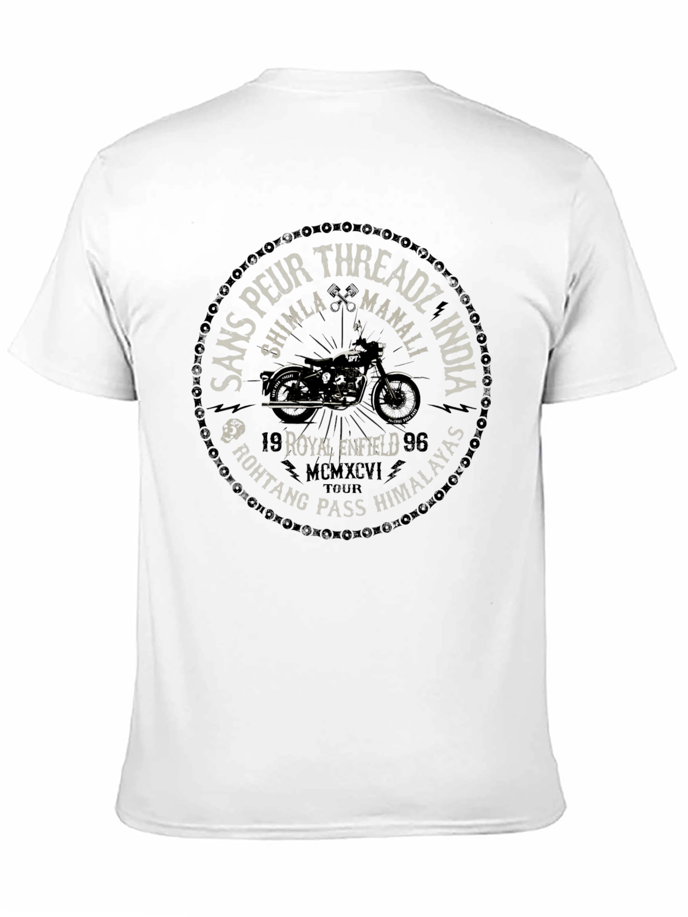 Sans Peur Threadz Royal Enfield Motorcycle T-Shirt