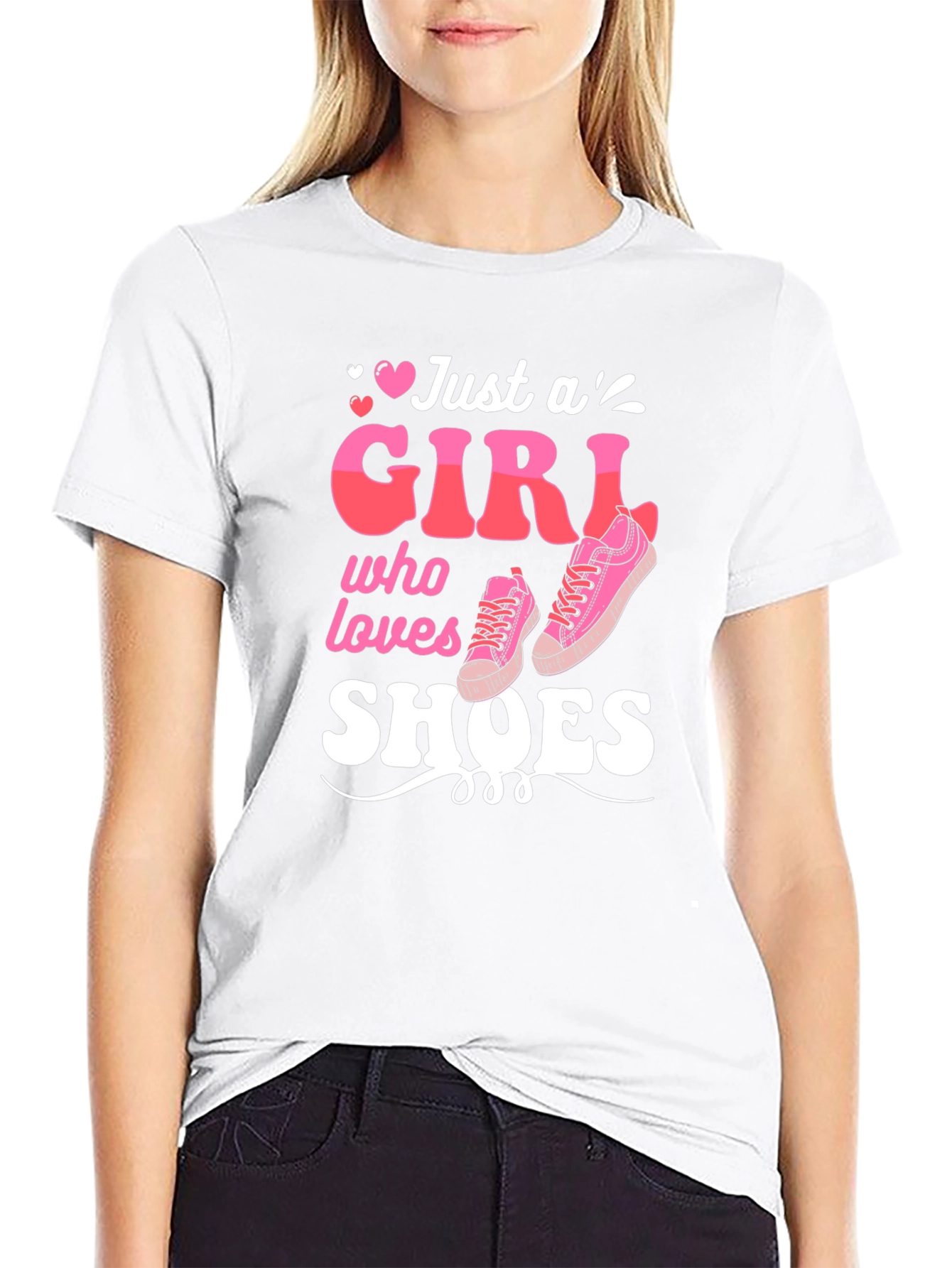Just A Girl Who Loves Shoes Graphic Tee