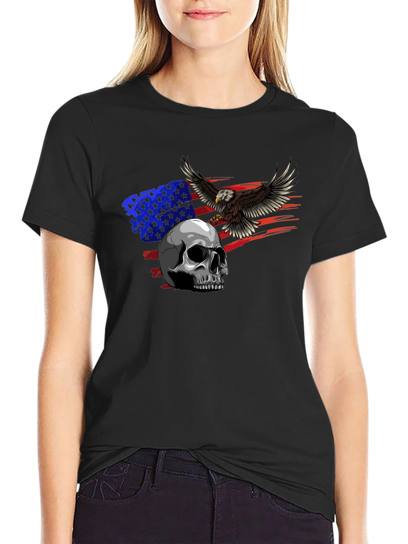 American Eagle Skull Graphic T-Shirt