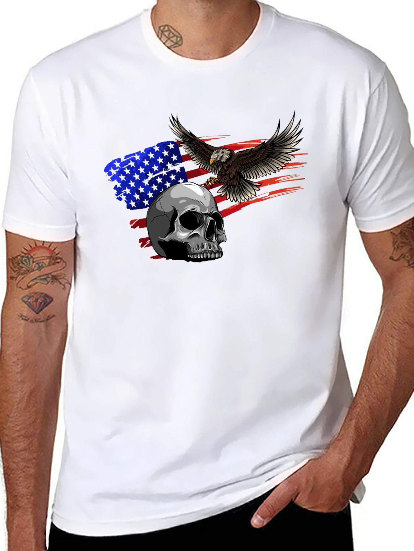 American Eagle Skull Graphic T-Shirt