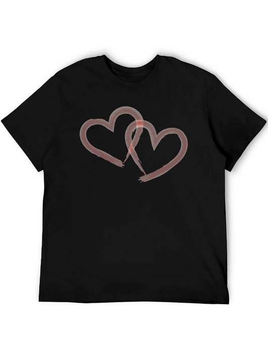 Heart Brushstroke Graphic Tee - Casual Comfort