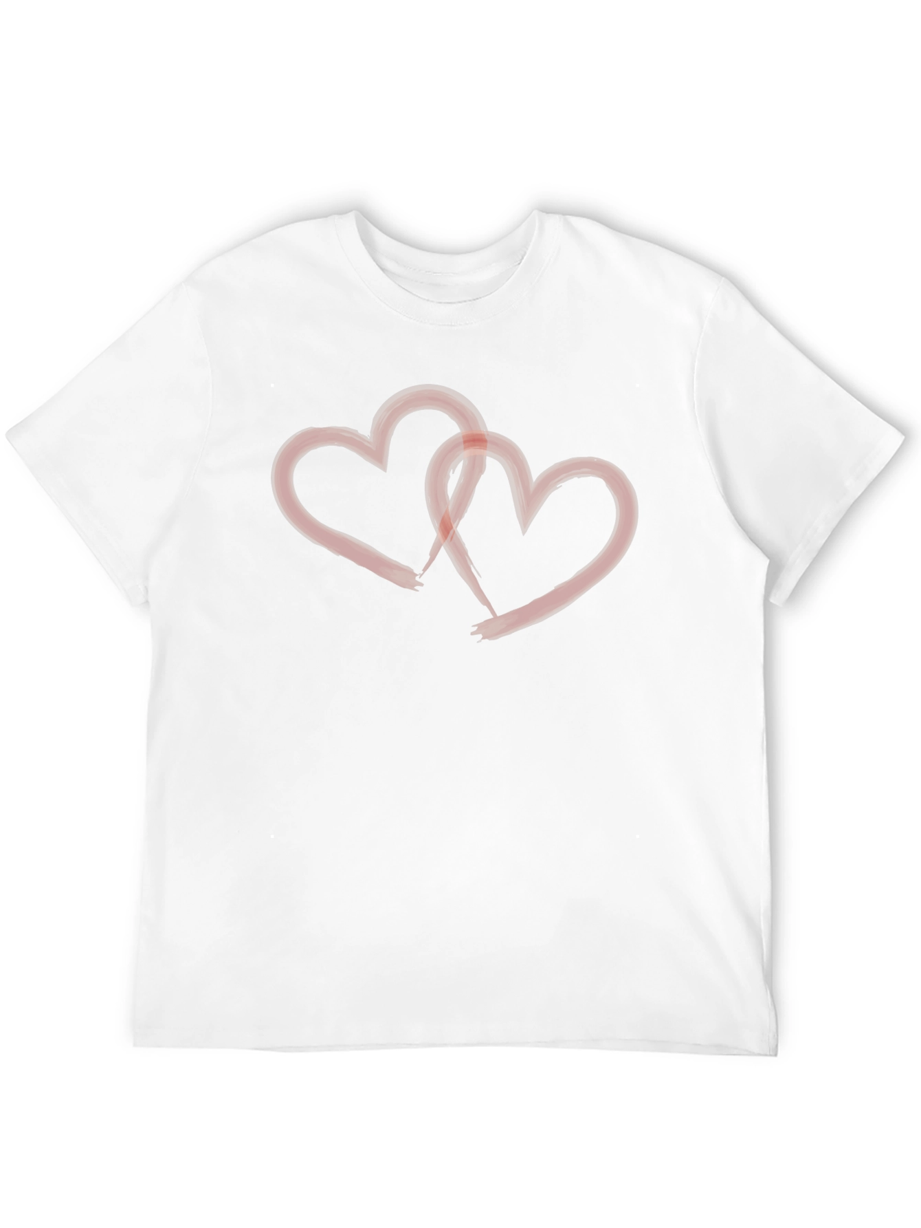 Heart Brushstroke Graphic Tee - Casual Comfort