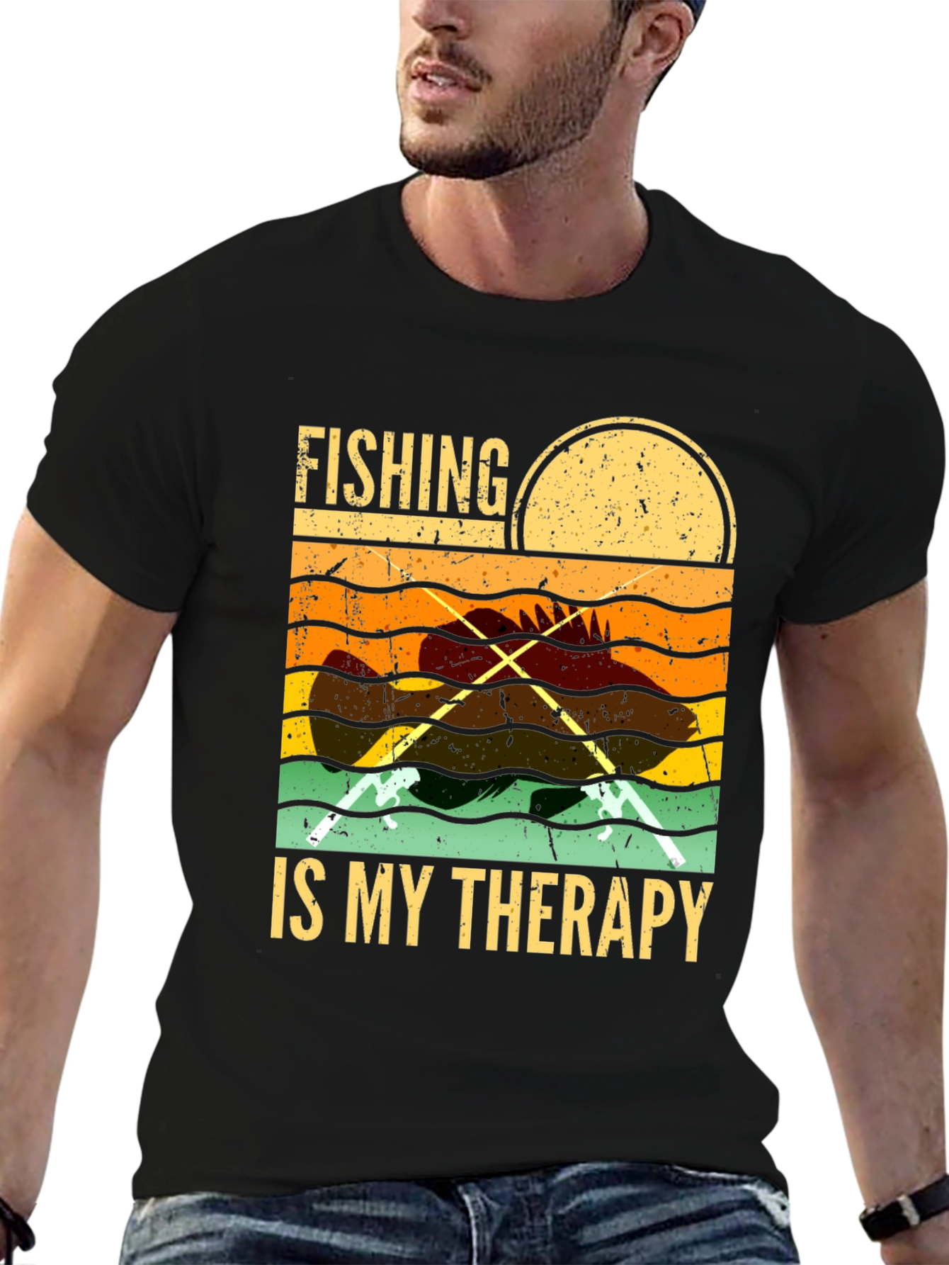 Fishing is My Therapy Graphic T-Shirt