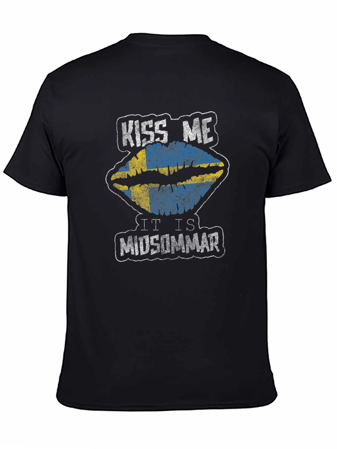 Kiss Me It is Midsommar Black T-Shirt