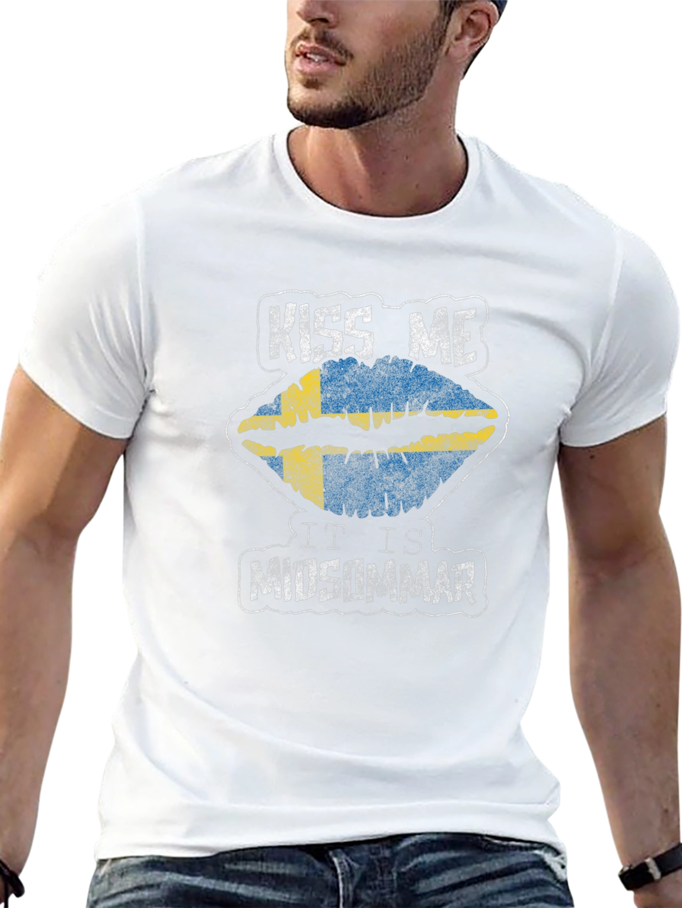 Kiss Me It is Midsommar Black T-Shirt