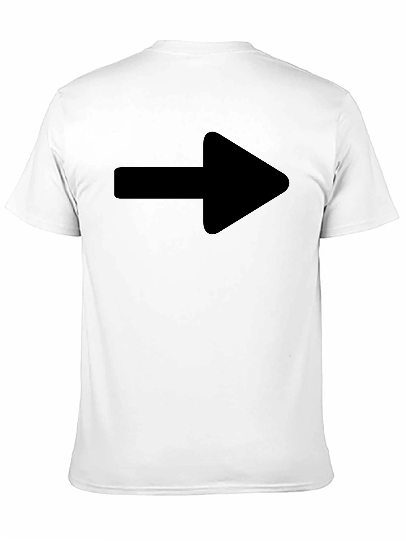 Right Arrow Graphic T-Shirt - Casual Black Tee