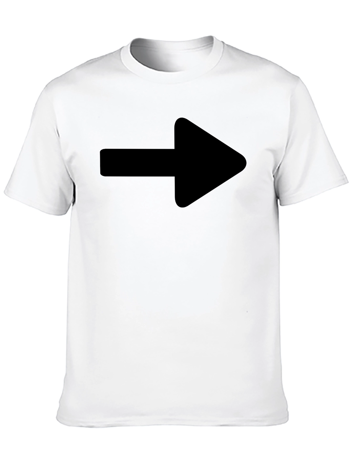 Right Arrow Graphic T-Shirt - Casual Black Tee