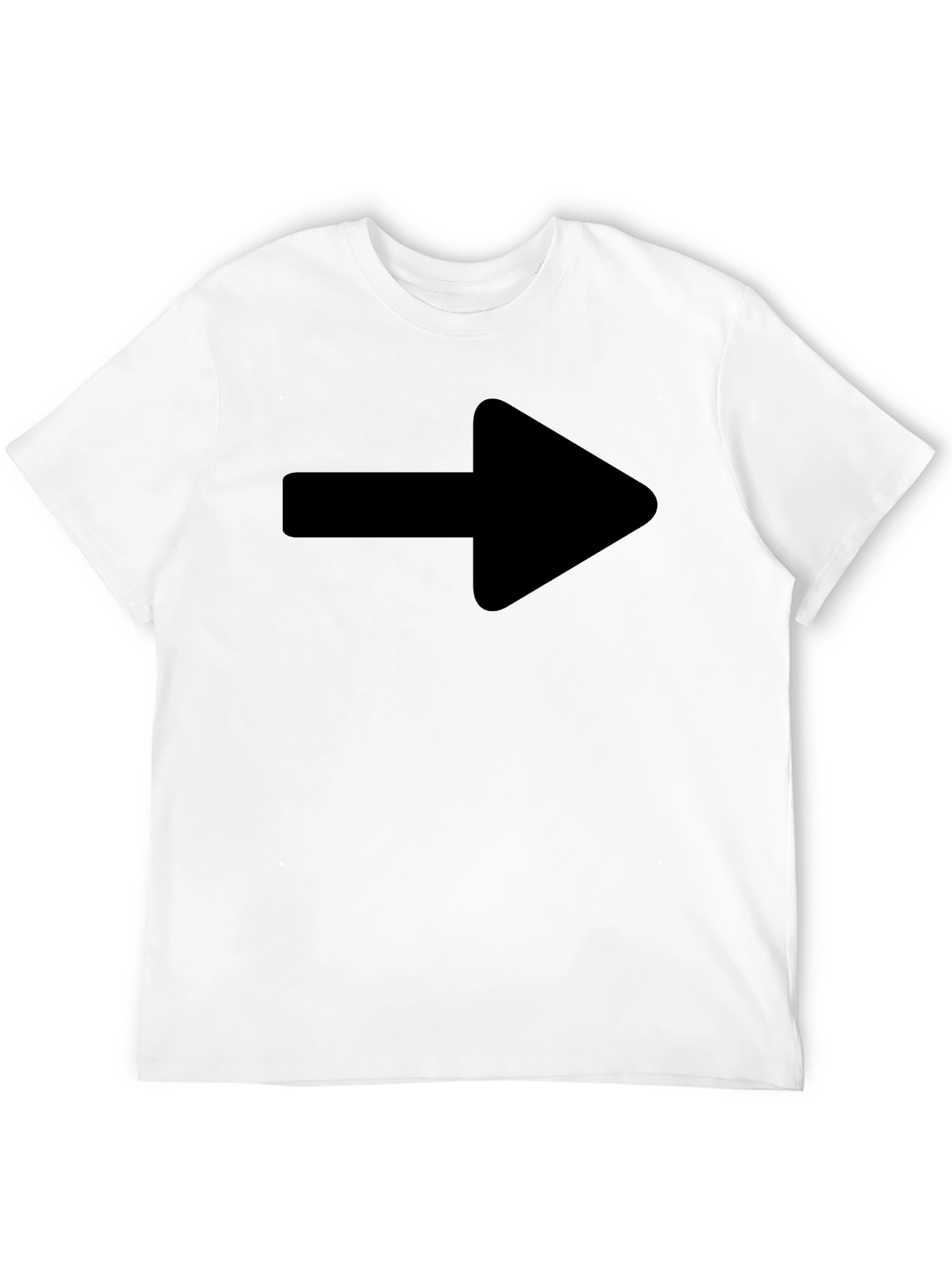 Right Arrow Graphic T-Shirt - Casual Black Tee
