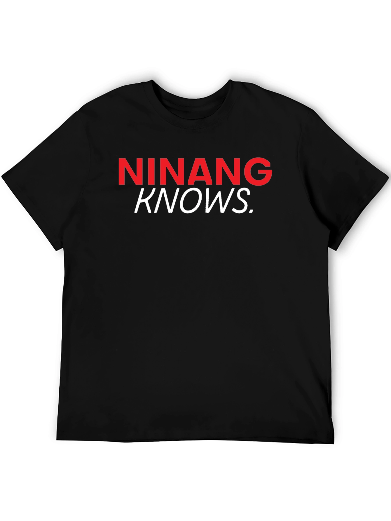 Ninang Knows Black T-Shirt Funny Godmother Tee